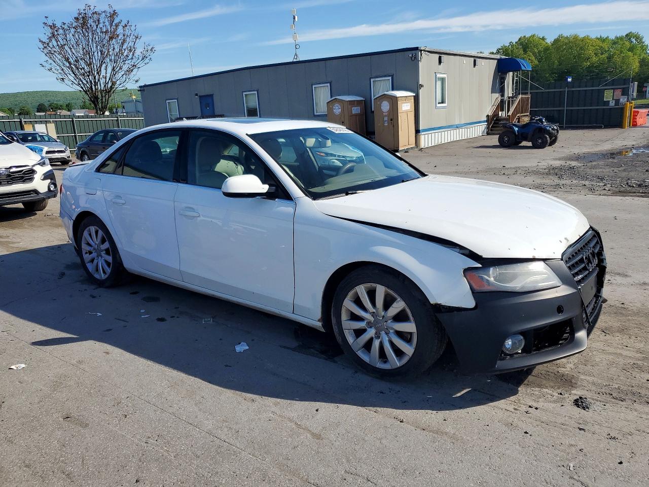 2012 Audi A4 Premium White vin: WAUBFAFL6CN019042