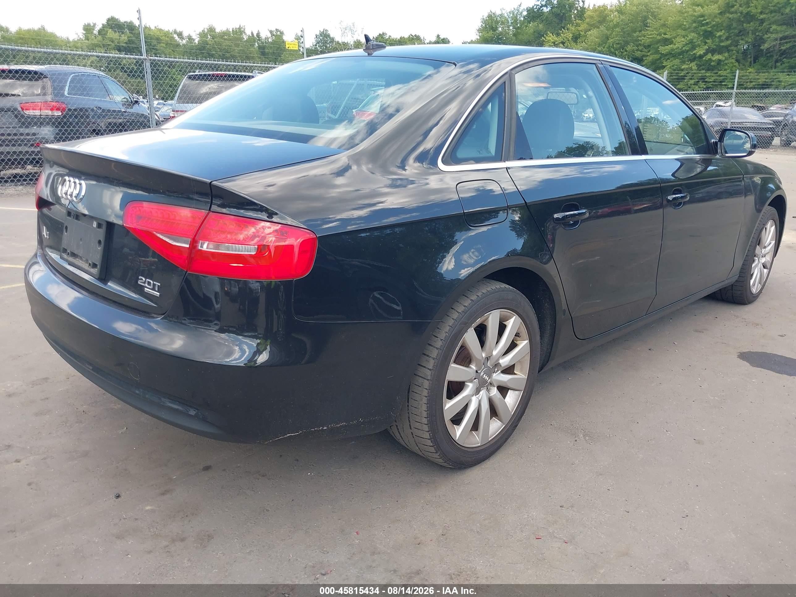 2013 Audi A4 2.0t Premium Black vin: WAUBFAFL6DN046453