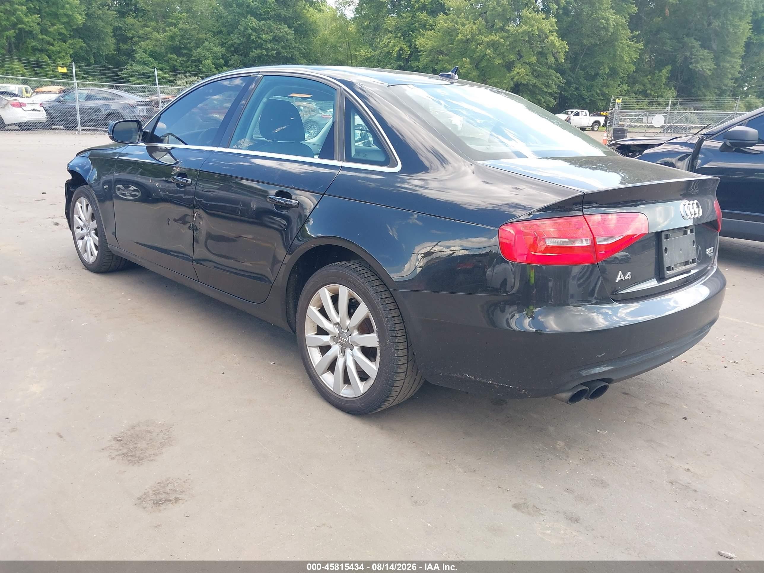2013 Audi A4 2.0t Premium Black vin: WAUBFAFL6DN046453