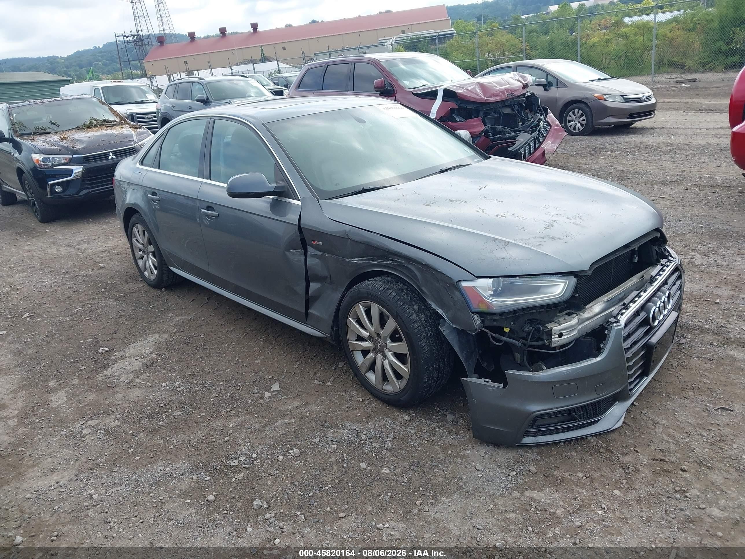 2015 Audi A4 2.0t Premium Серый vin: WAUBFAFL6FN002603