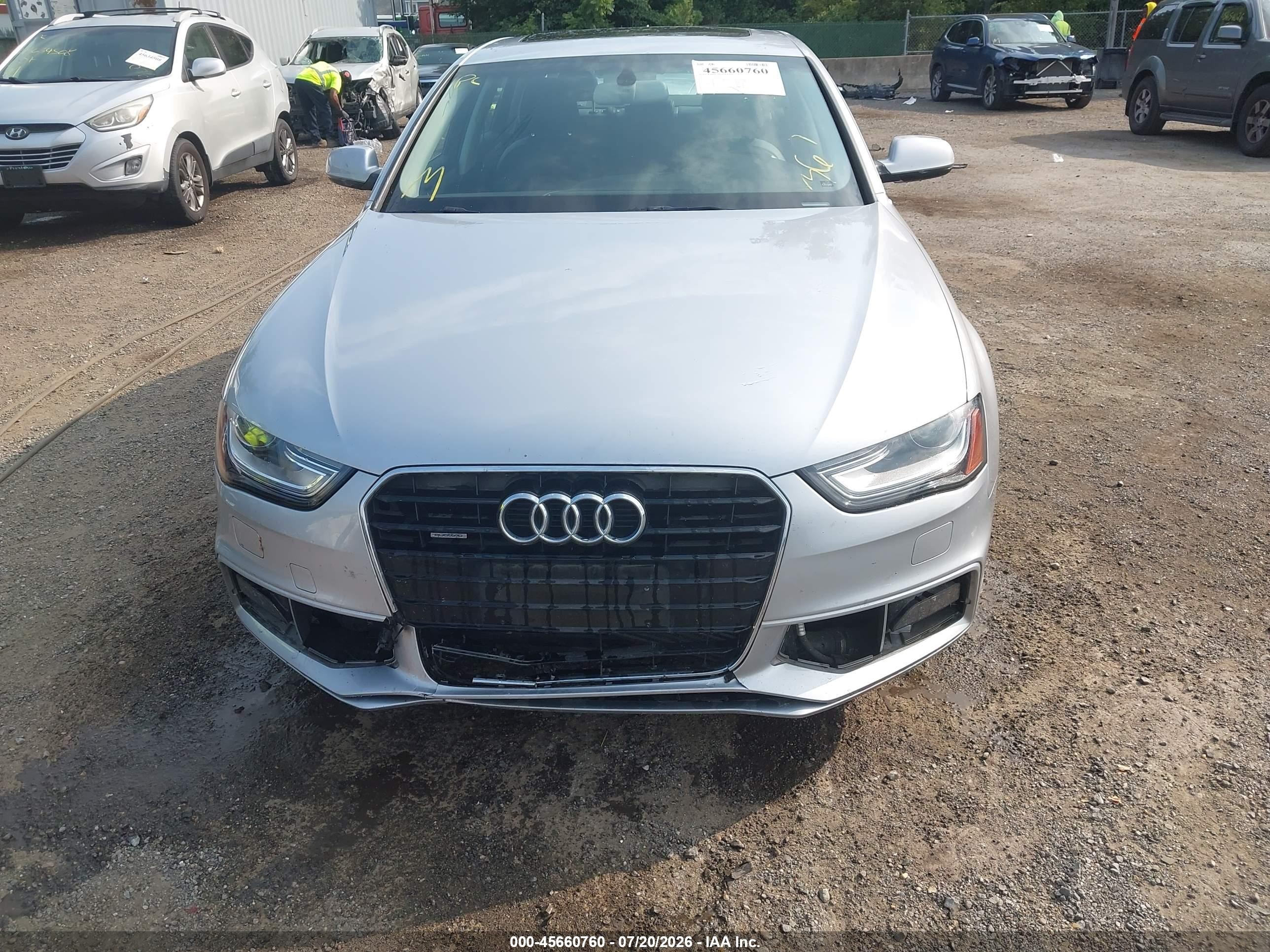 2015 Audi A4 2.0t Premium Silver vin: WAUBFAFL6FN025704
