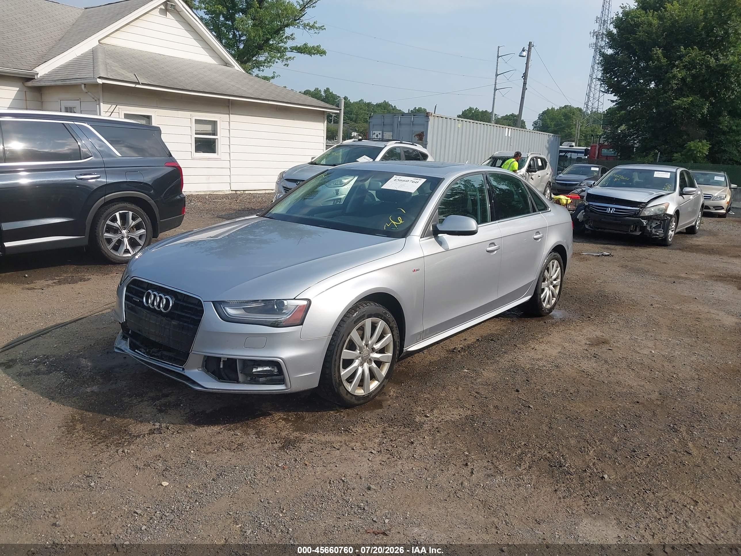 2015 Audi A4 2.0t Premium Silver vin: WAUBFAFL6FN025704