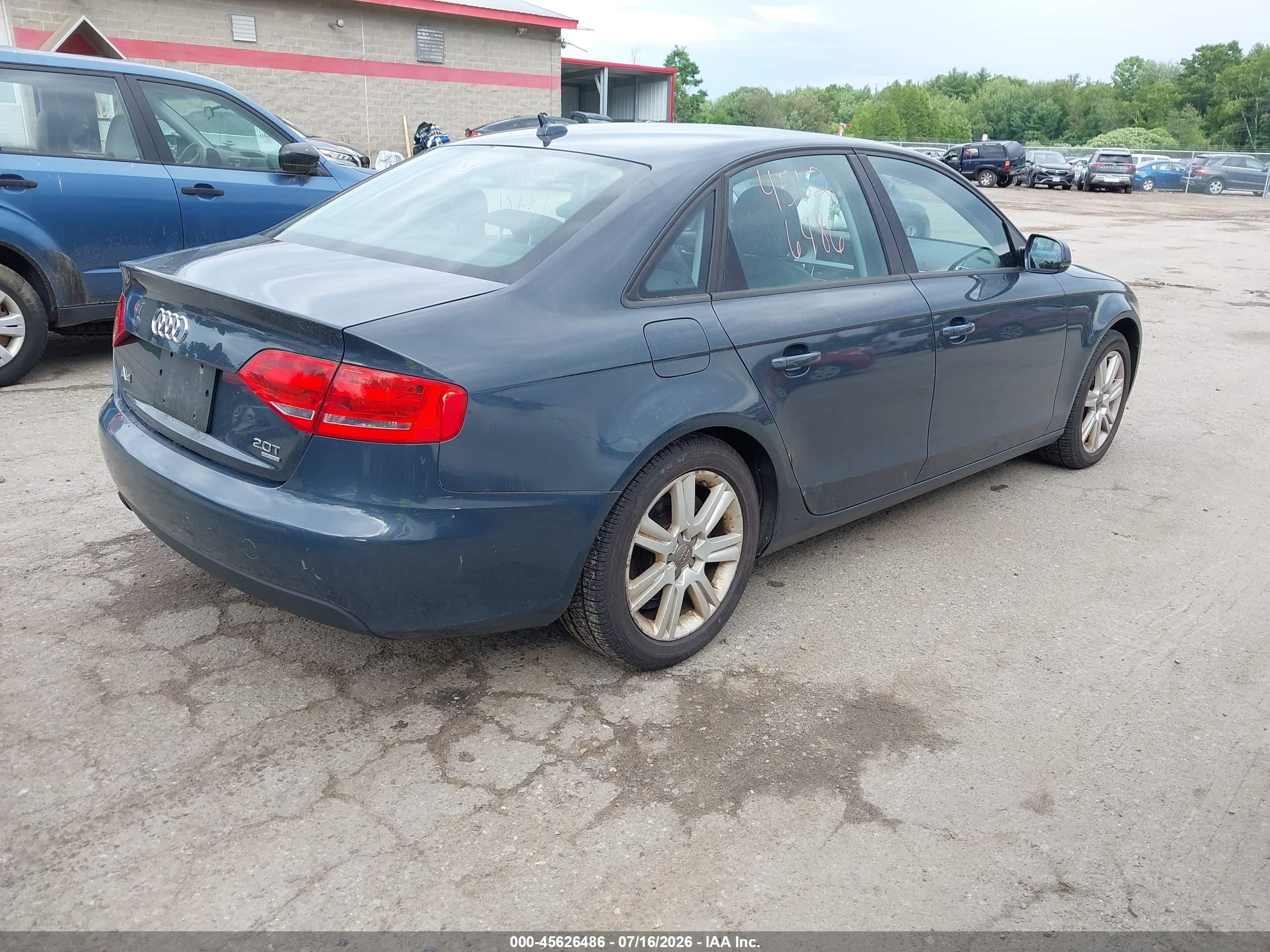 2010 Audi A4 2.0t Premium Blue vin: WAUBFAFL7AN039412