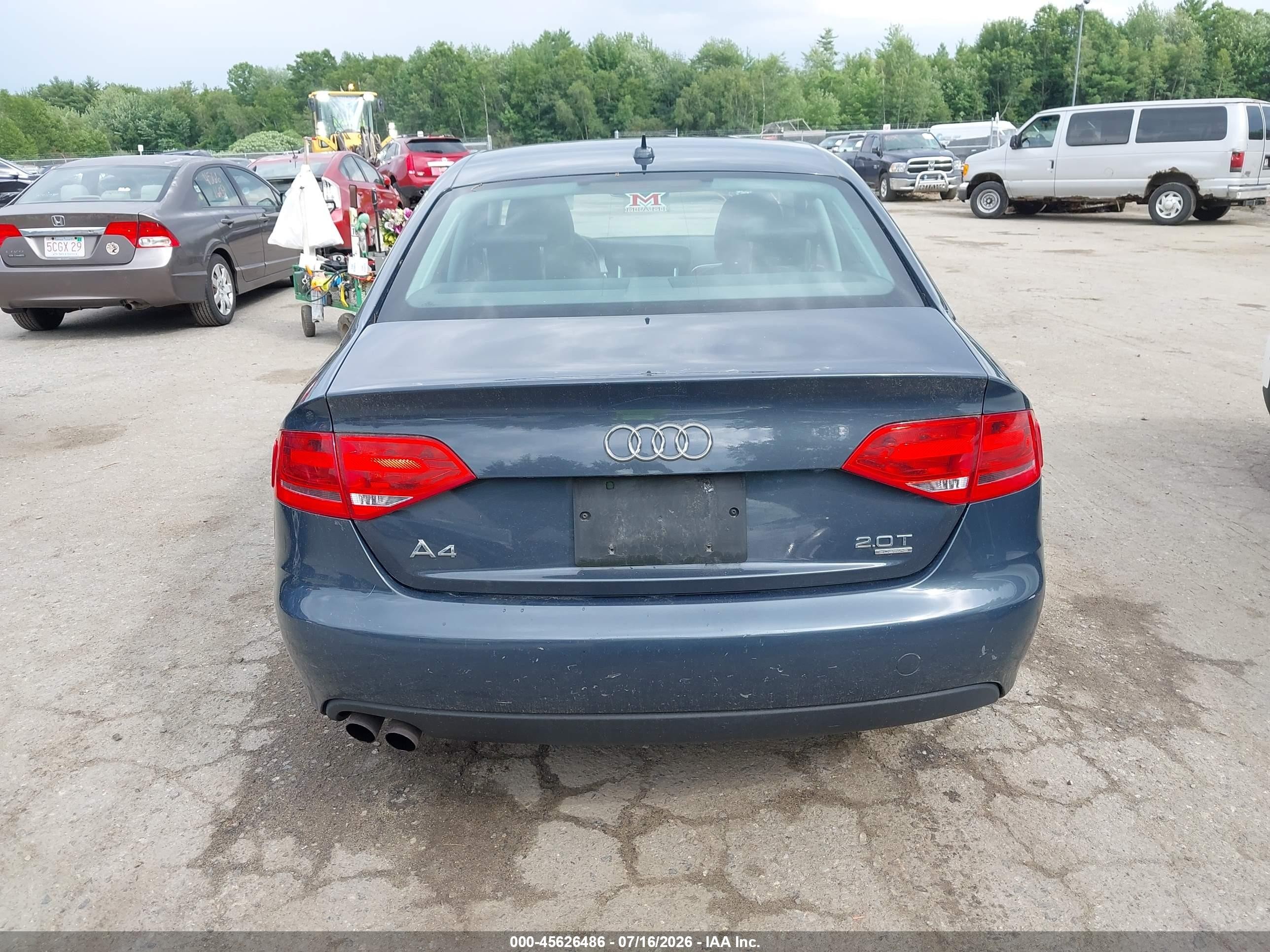 2010 Audi A4 2.0t Premium Blue vin: WAUBFAFL7AN039412
