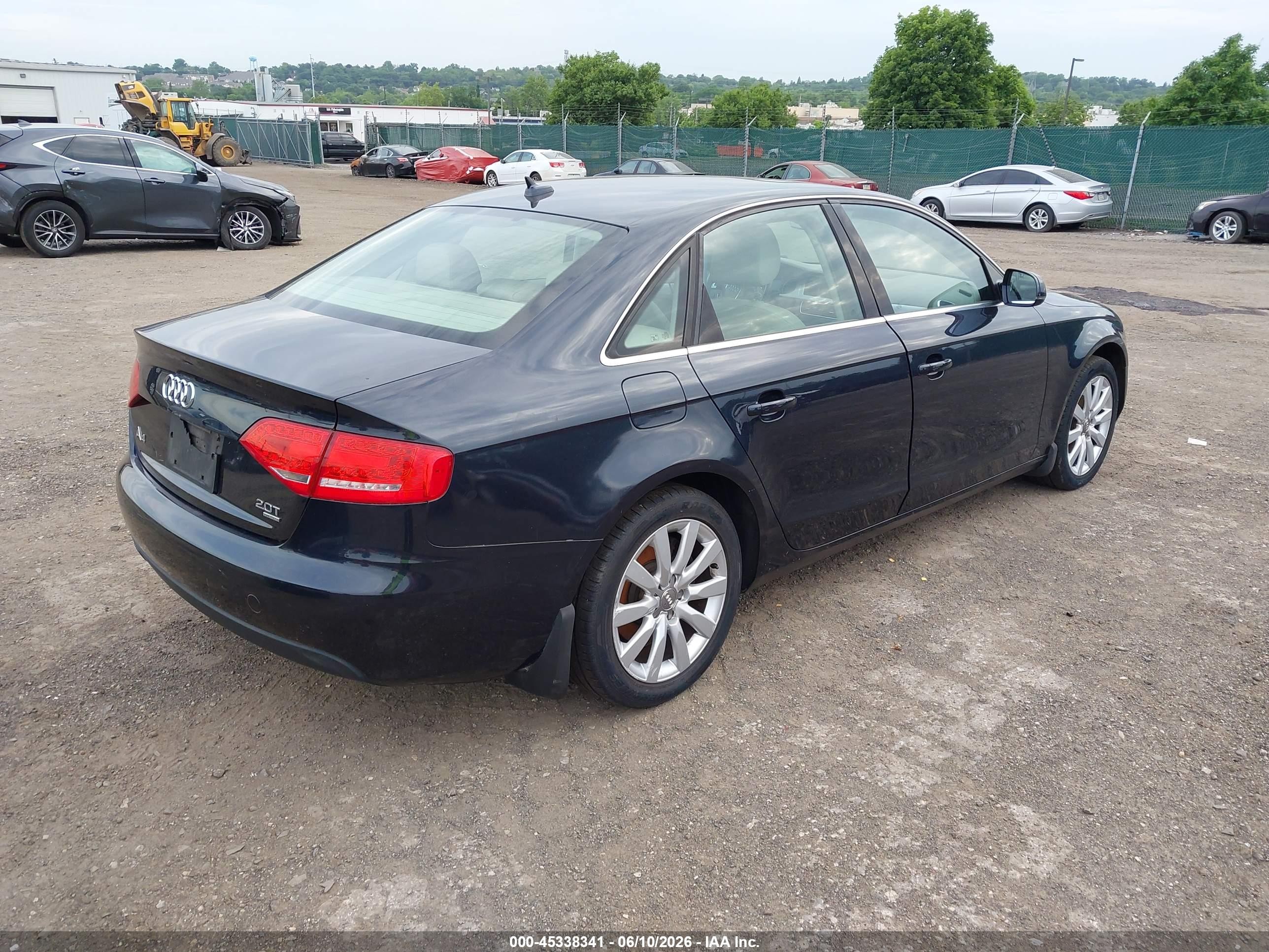 2012 Audi A4 2.0t Premium Blue vin: WAUBFAFL7CA117262