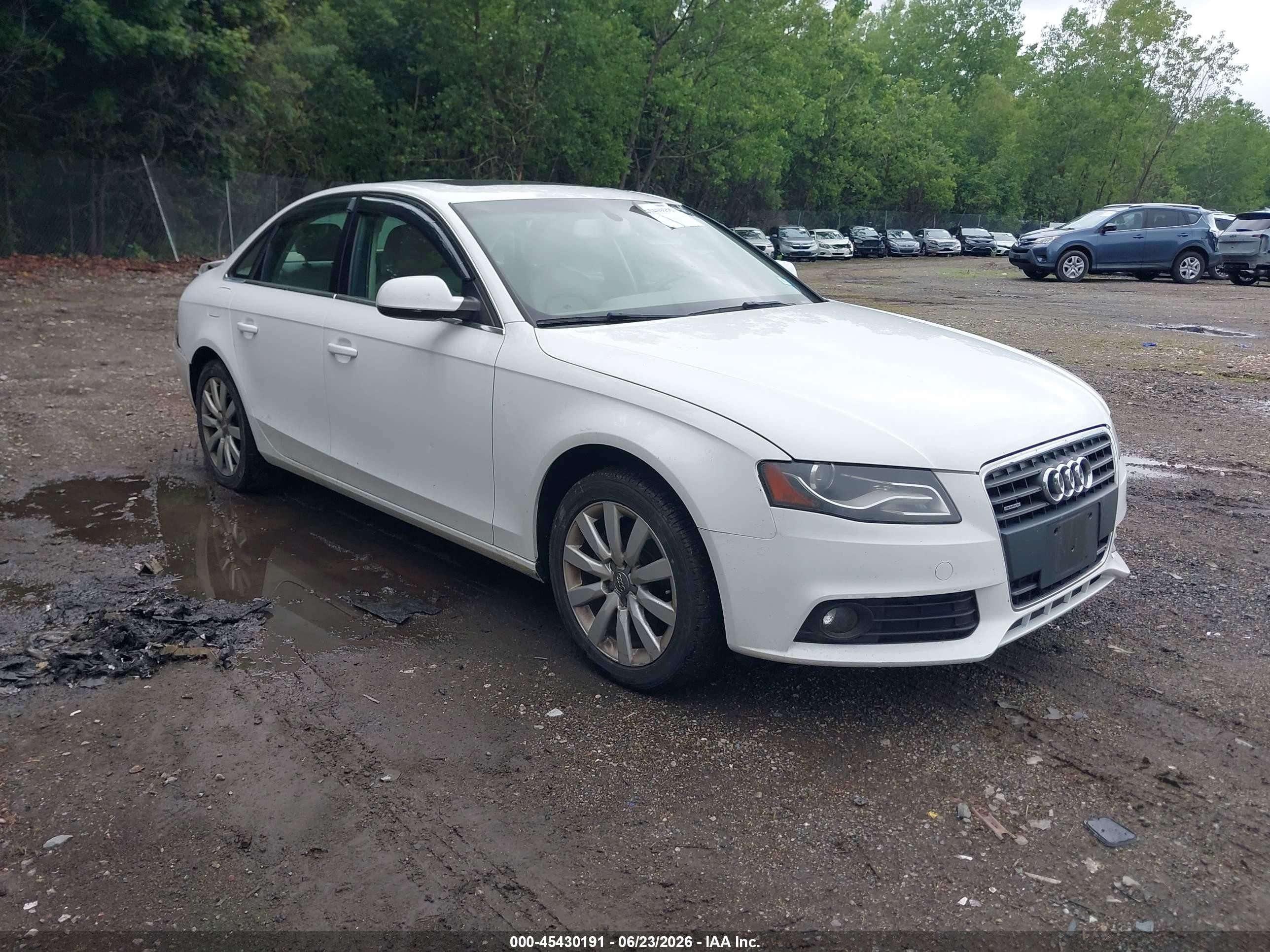 2012 Audi A4 2.0t Premium Белый vin: WAUBFAFL7CN006932