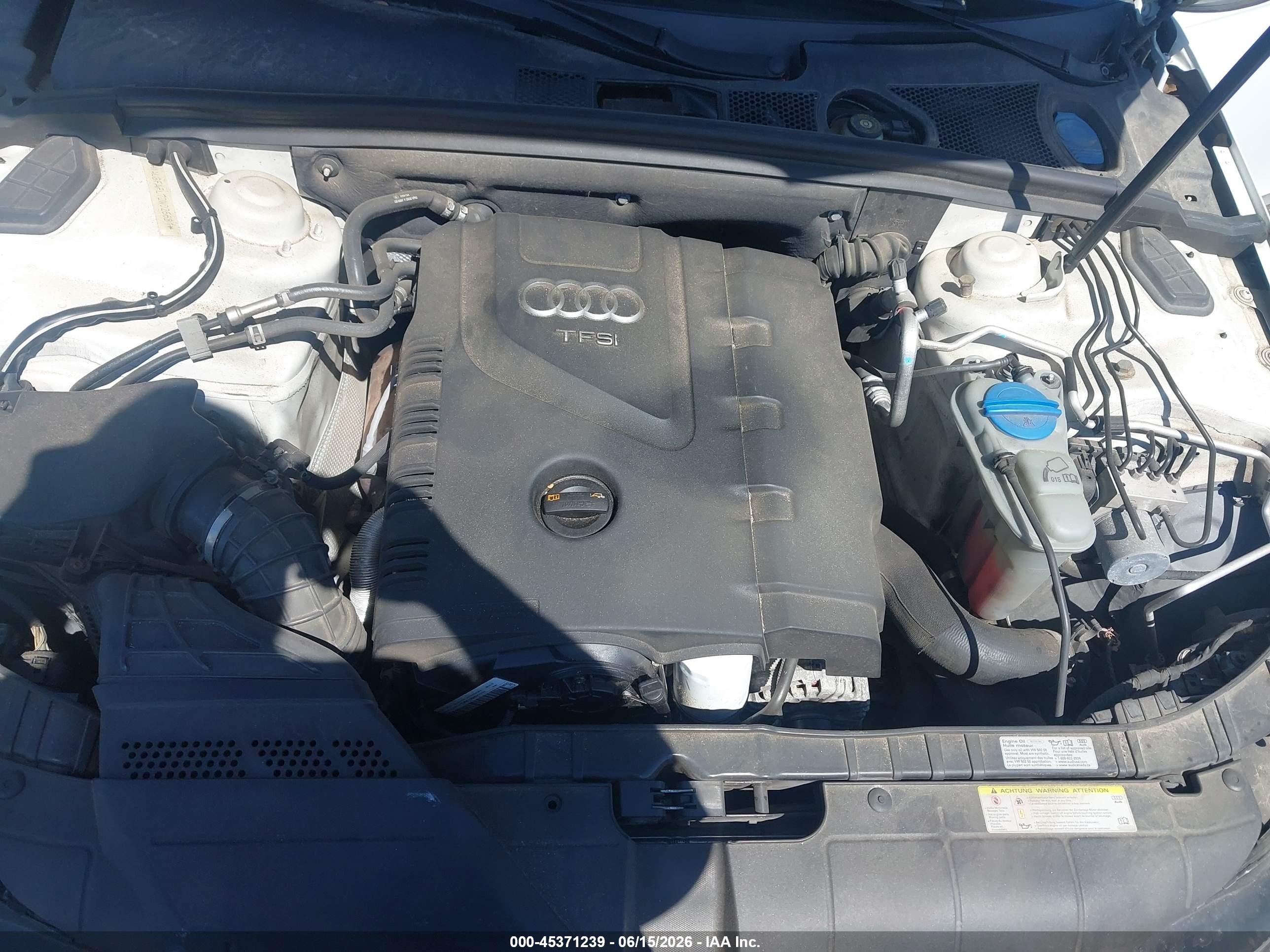 2013 Audi A4 2.0t Premium Белый vin: WAUBFAFL7DN026681