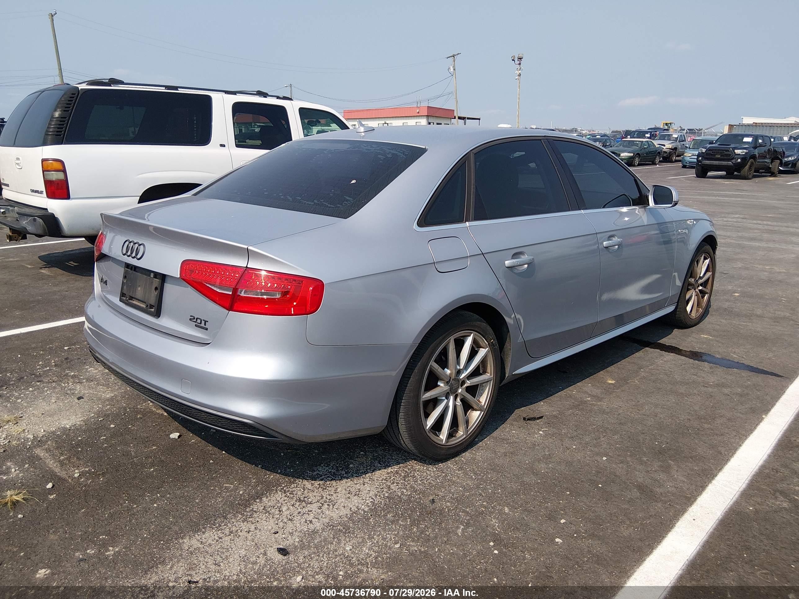 2015 Audi A4 2.0t Premium Silver vin: WAUBFAFL7FN004943