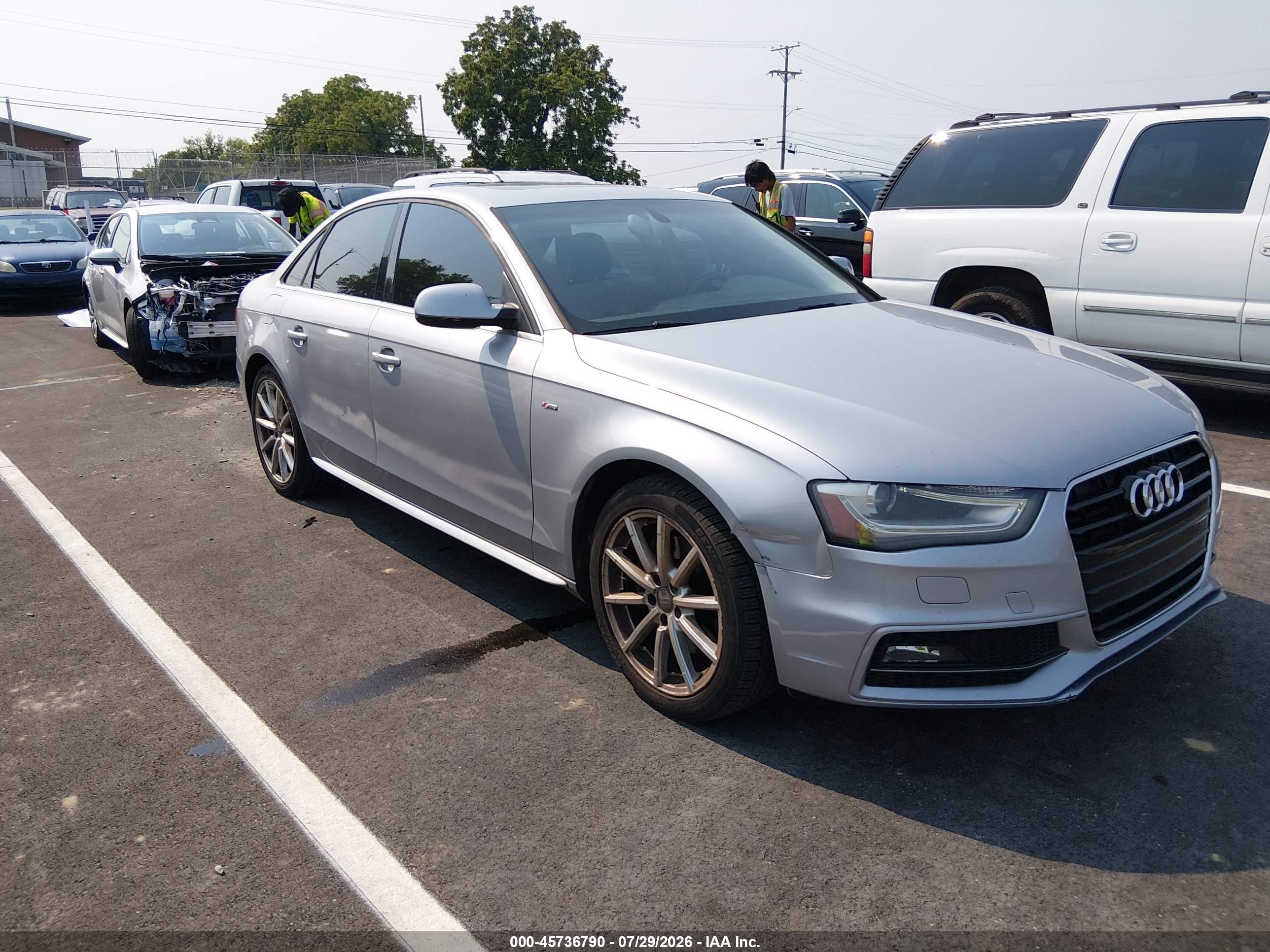 2015 Audi A4 2.0t Premium Silver vin: WAUBFAFL7FN004943