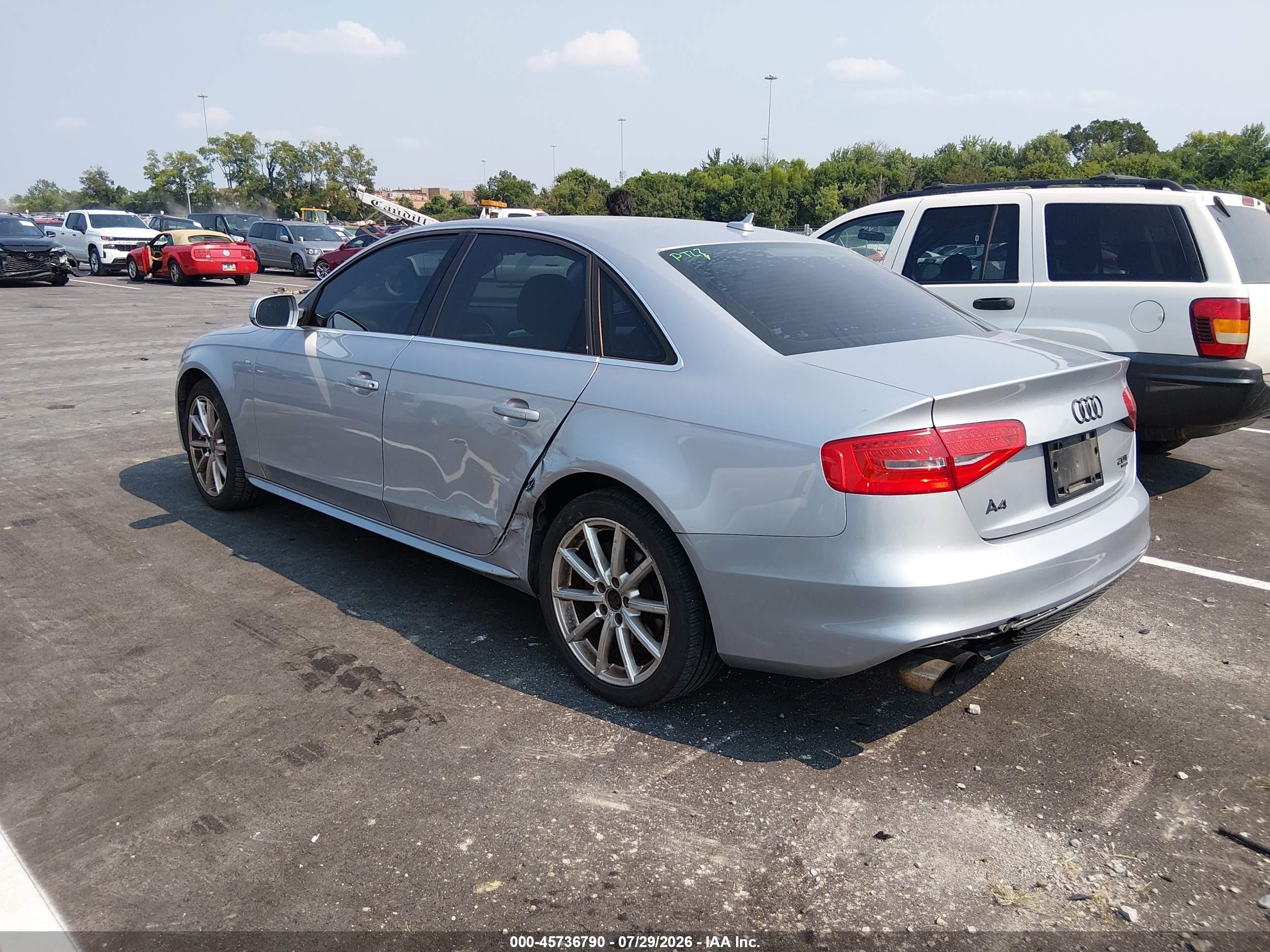 2015 Audi A4 2.0t Premium Silver vin: WAUBFAFL7FN004943