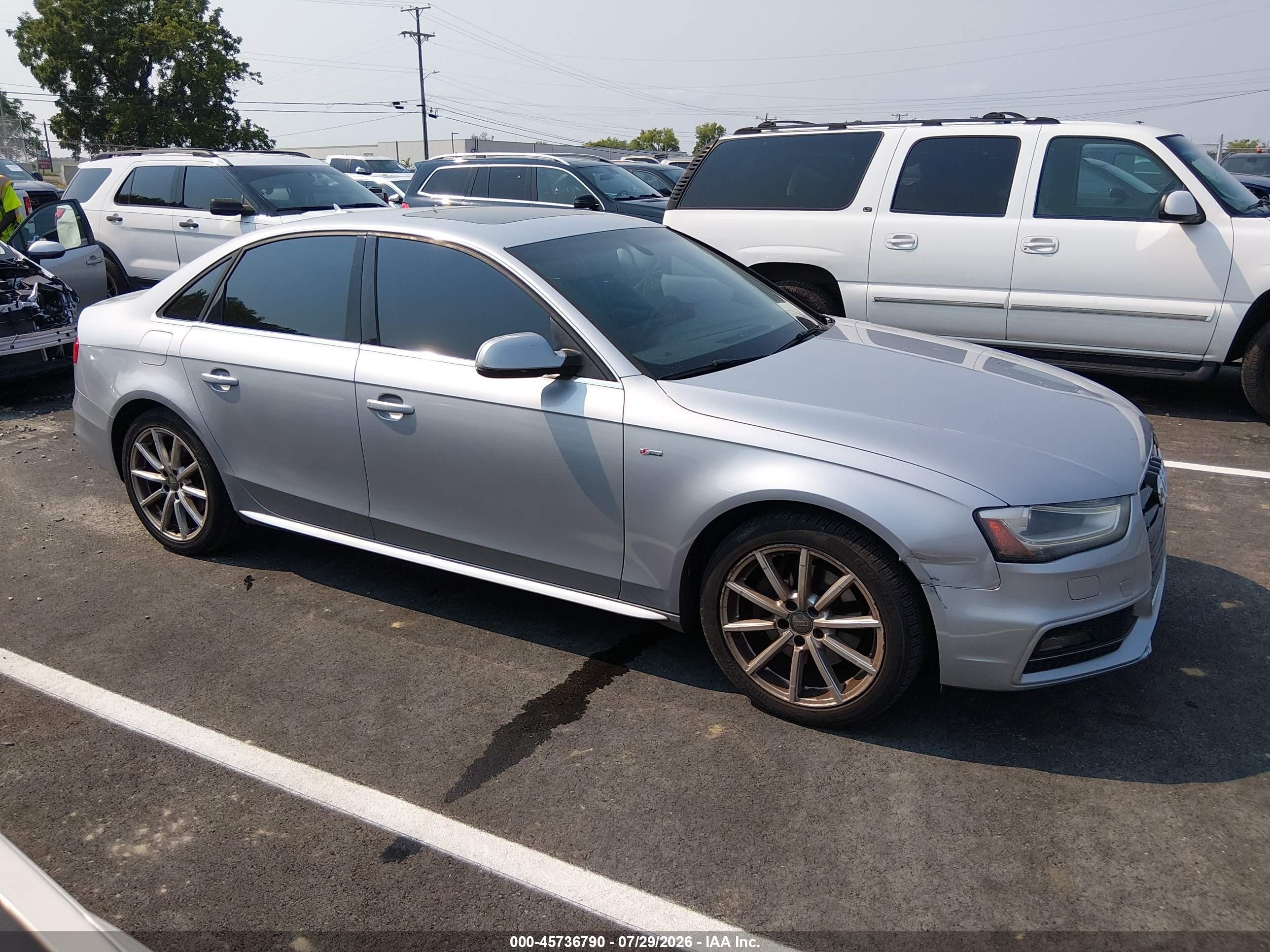 2015 Audi A4 2.0t Premium Silver vin: WAUBFAFL7FN004943