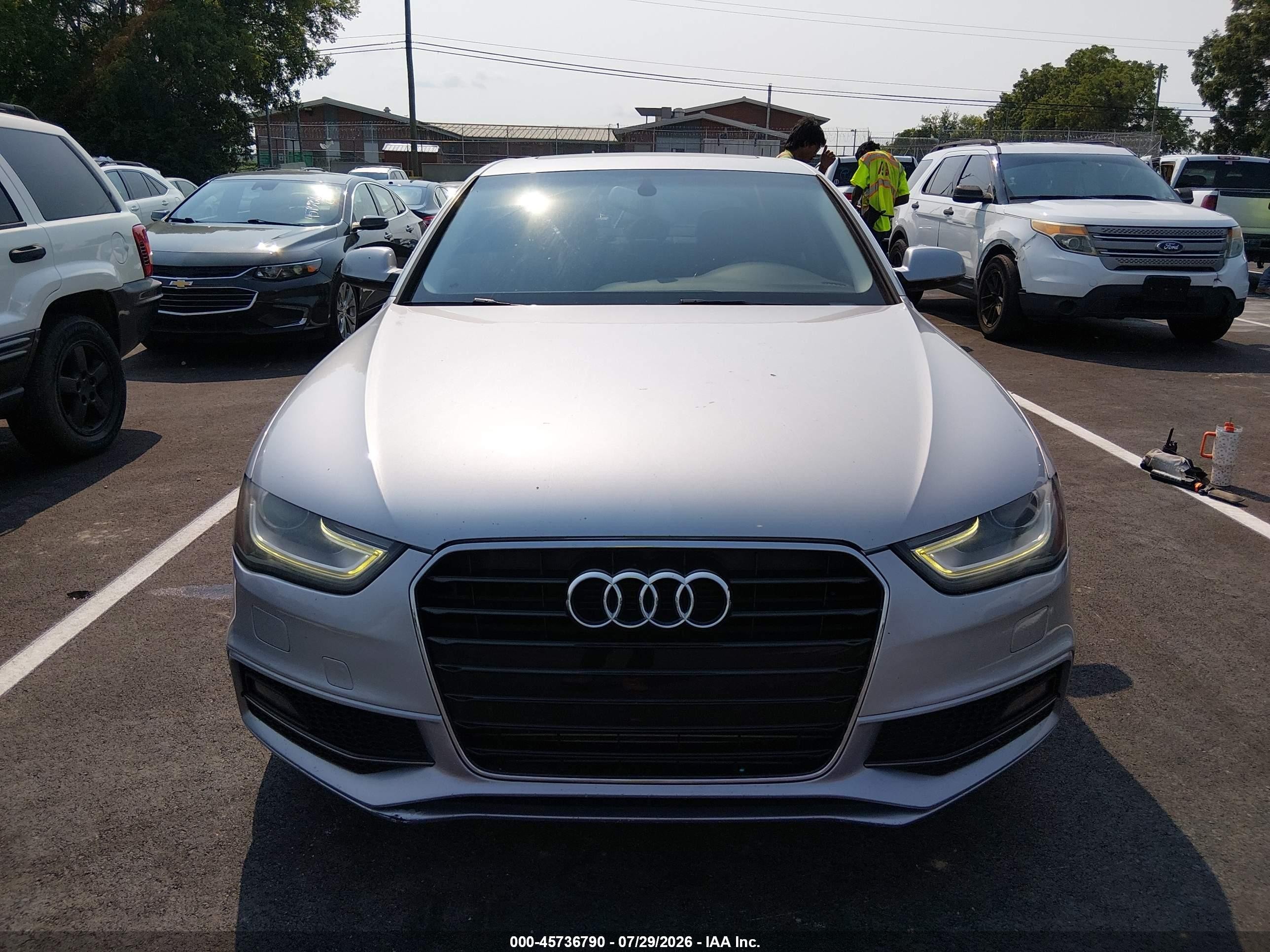 2015 Audi A4 2.0t Premium Silver vin: WAUBFAFL7FN004943