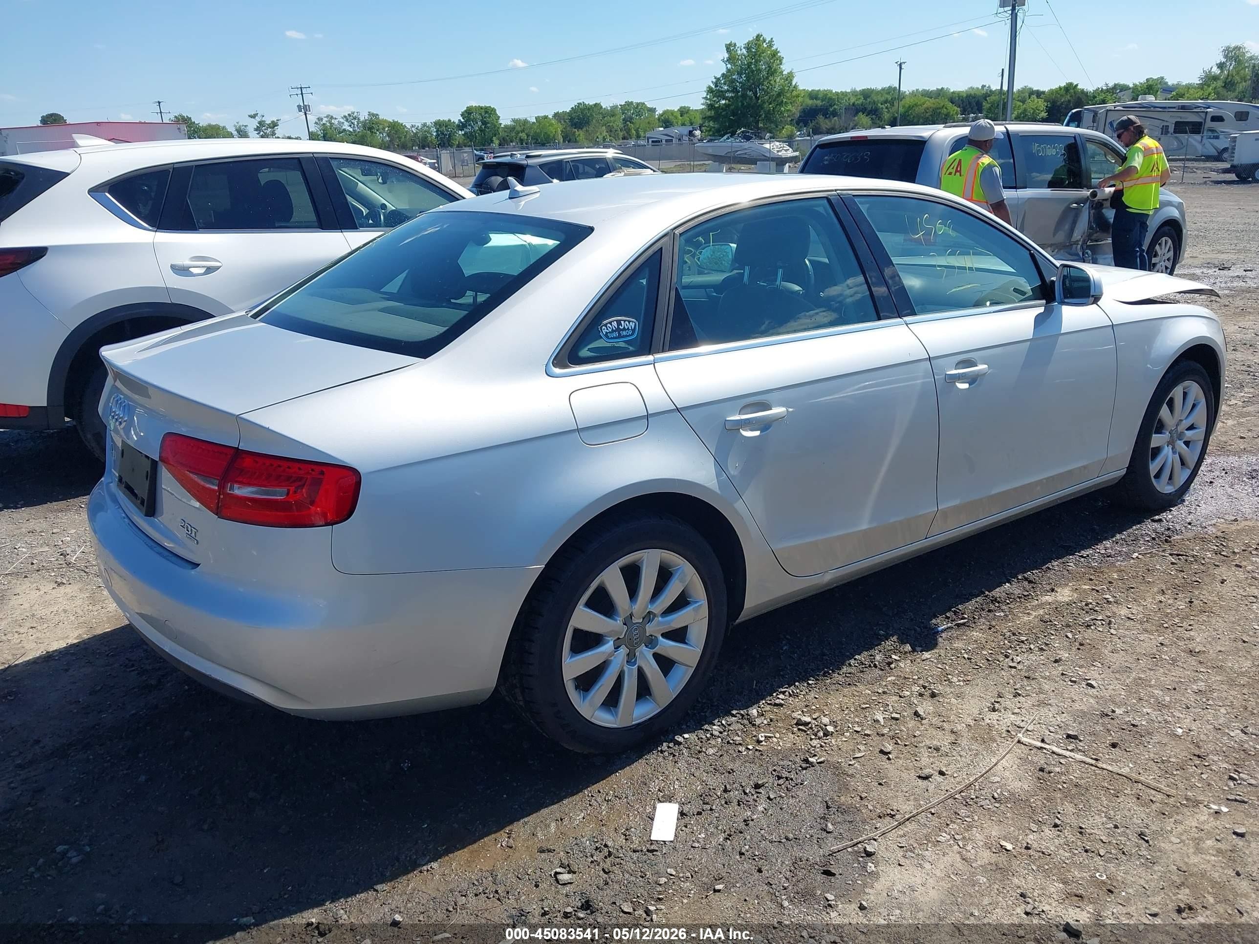 2013 Audi A4 2.0t Premium Silver vin: WAUBFAFL8DN038855