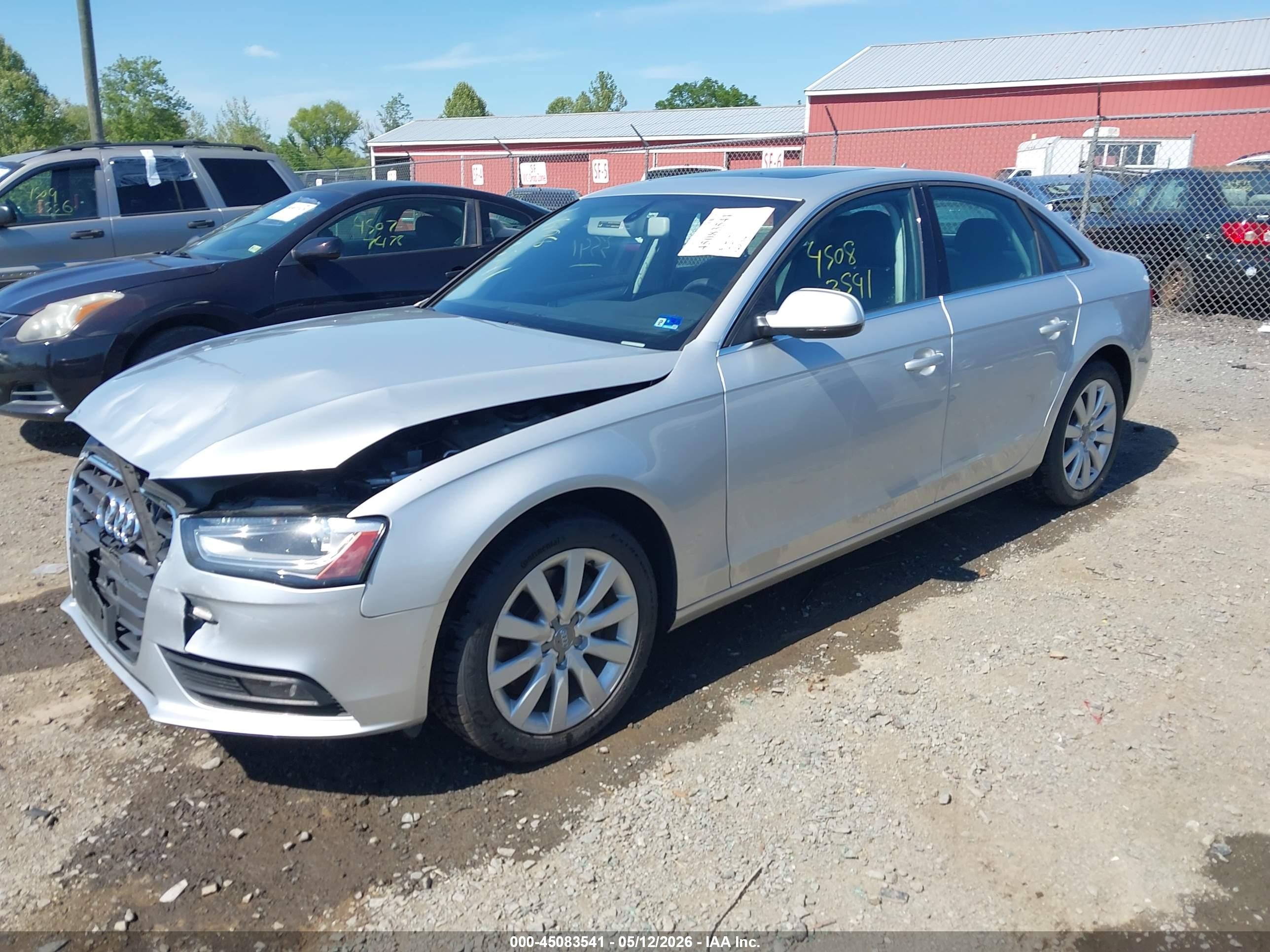 2013 Audi A4 2.0t Premium Silver vin: WAUBFAFL8DN038855