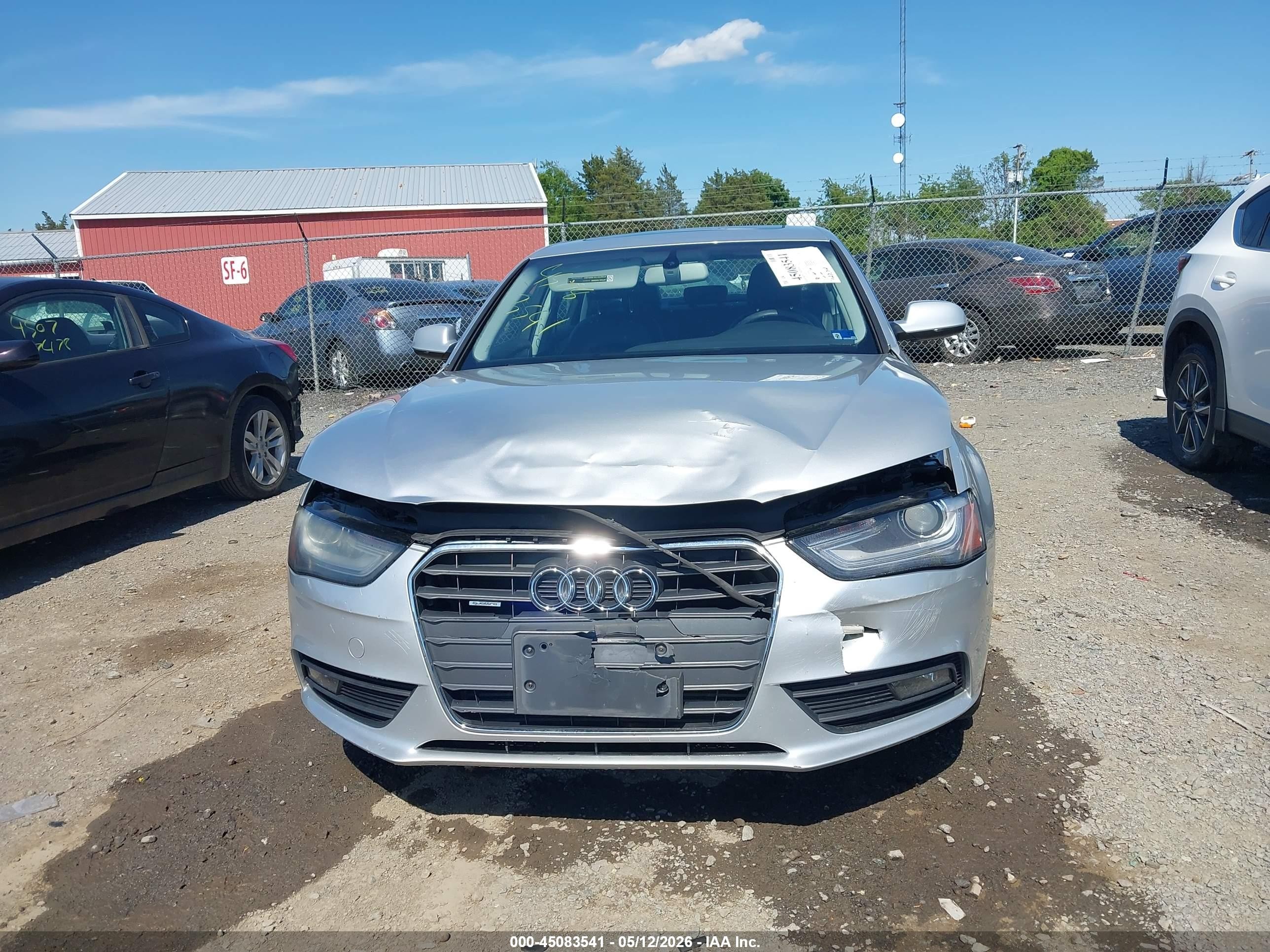 2013 Audi A4 2.0t Premium Silver vin: WAUBFAFL8DN038855