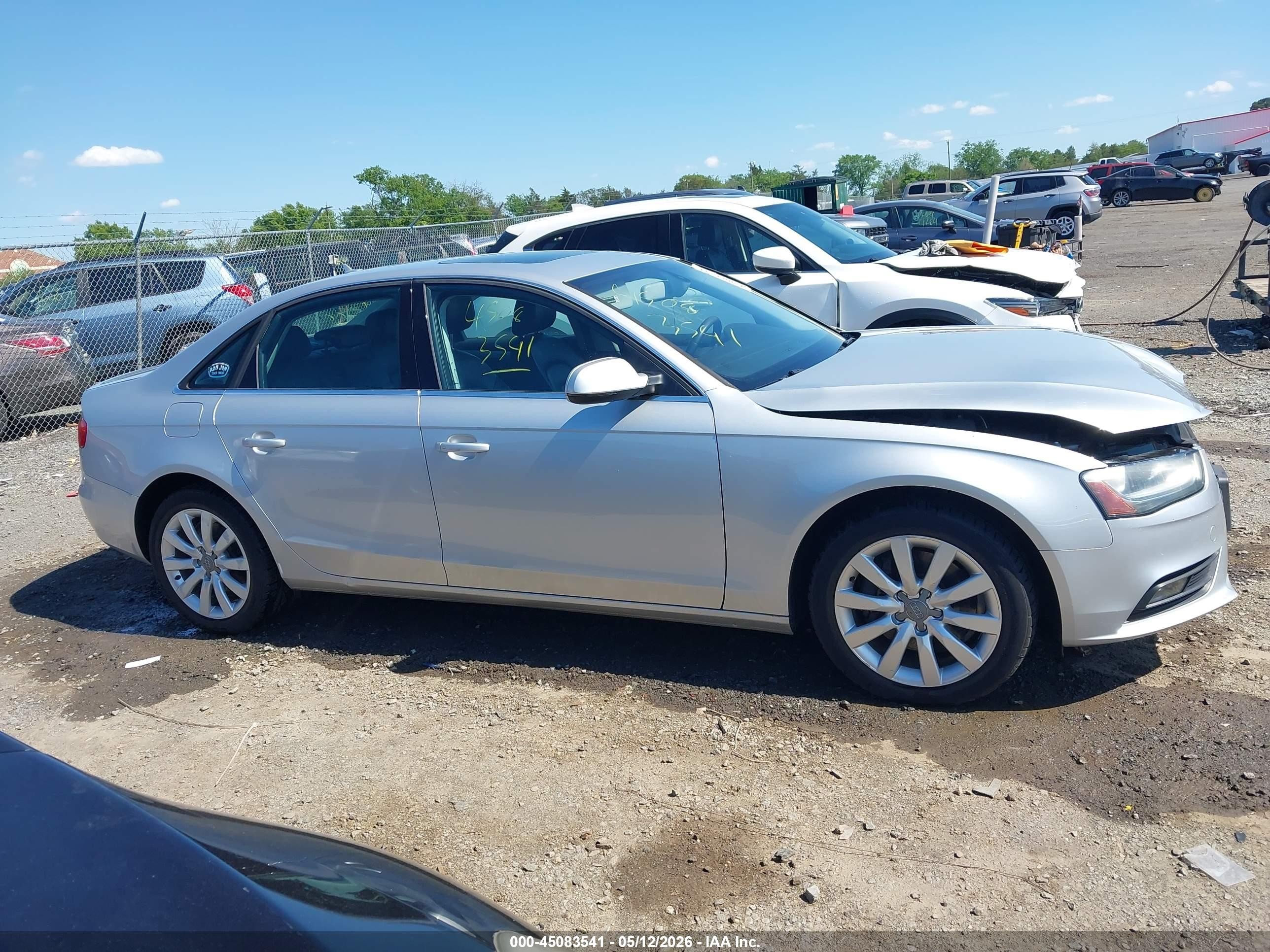 2013 Audi A4 2.0t Premium Silver vin: WAUBFAFL8DN038855