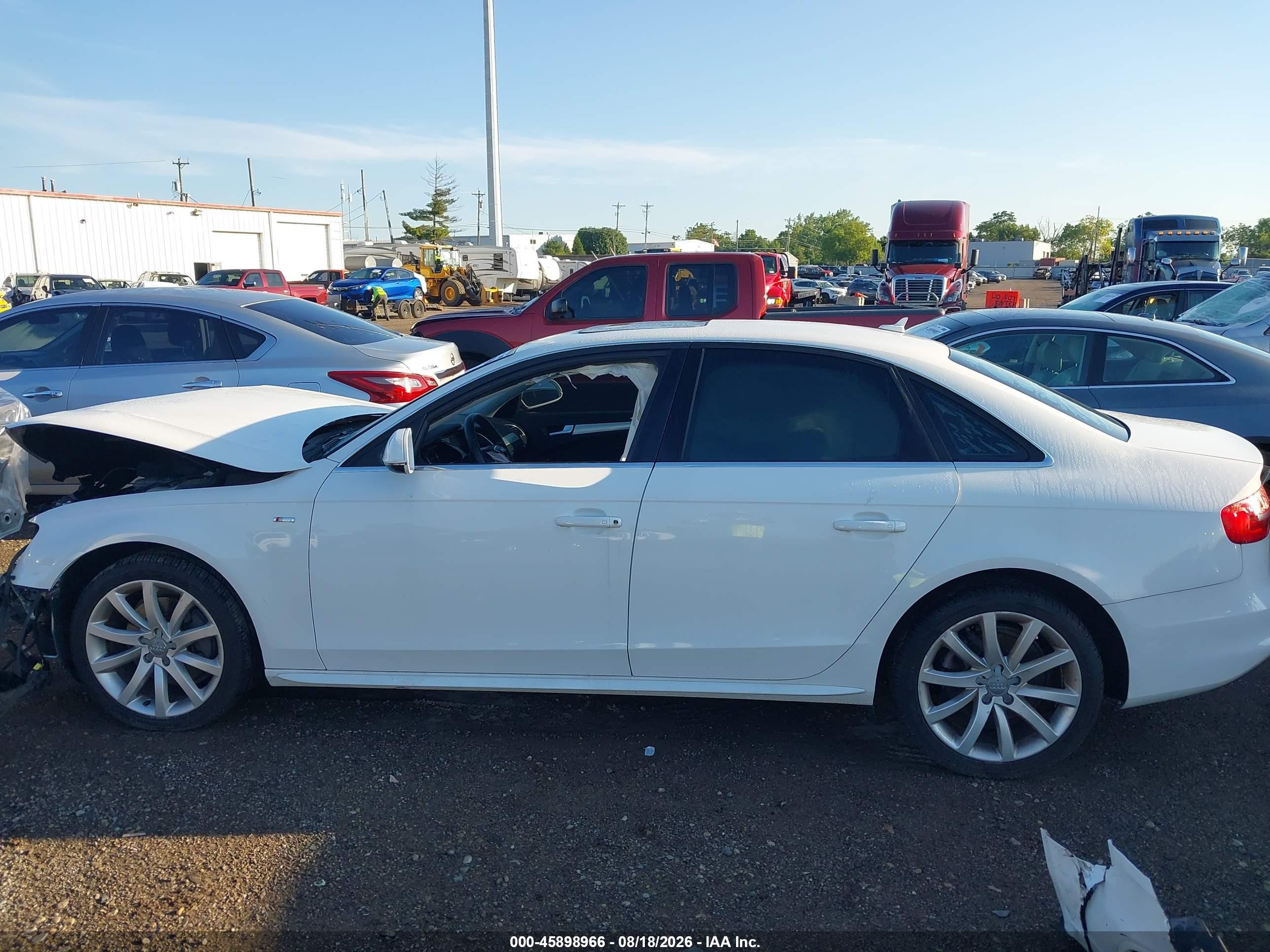2014 Audi A4 2.0t Premium White vin: WAUBFAFL8EN026836