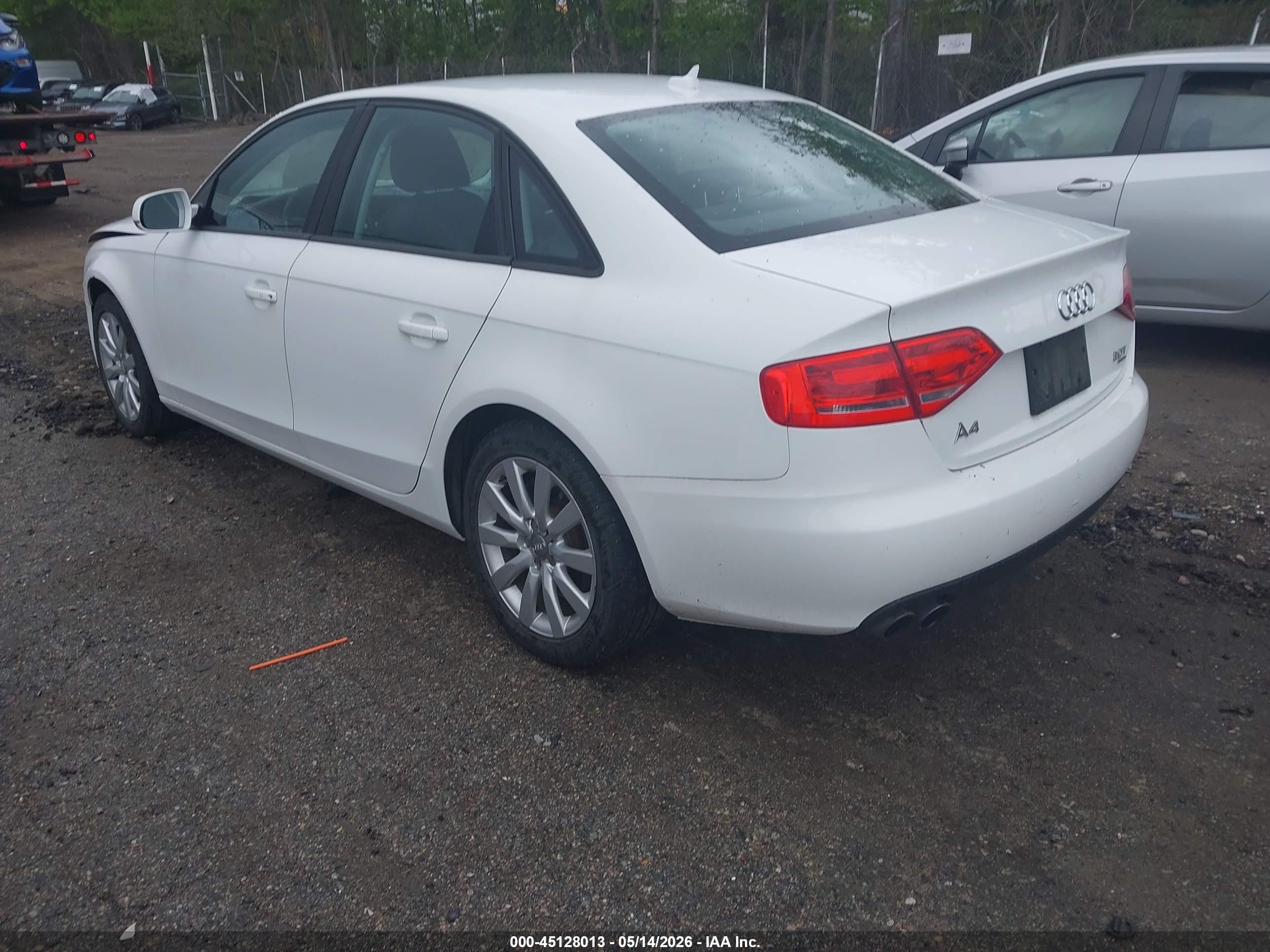 2012 Audi A4 2.0t Premium White vin: WAUBFAFL9CN019312