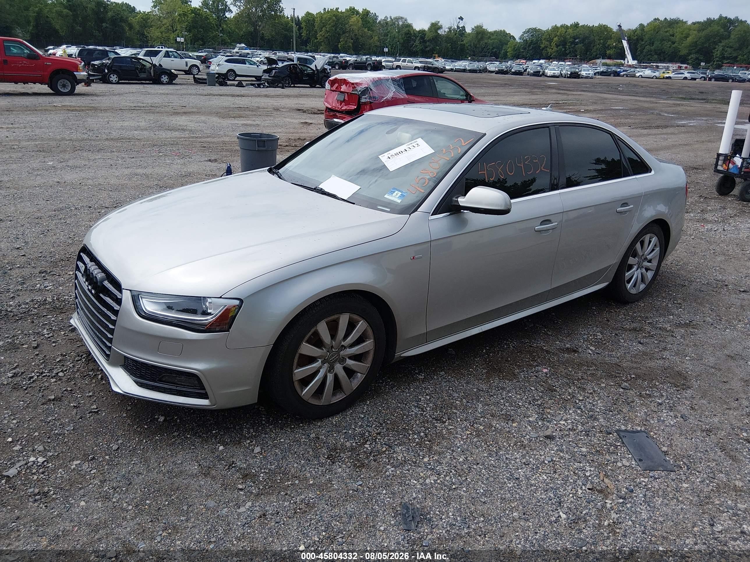 2015 Audi A4 2.0t Premium Silver vin: WAUBFAFL9FN014714
