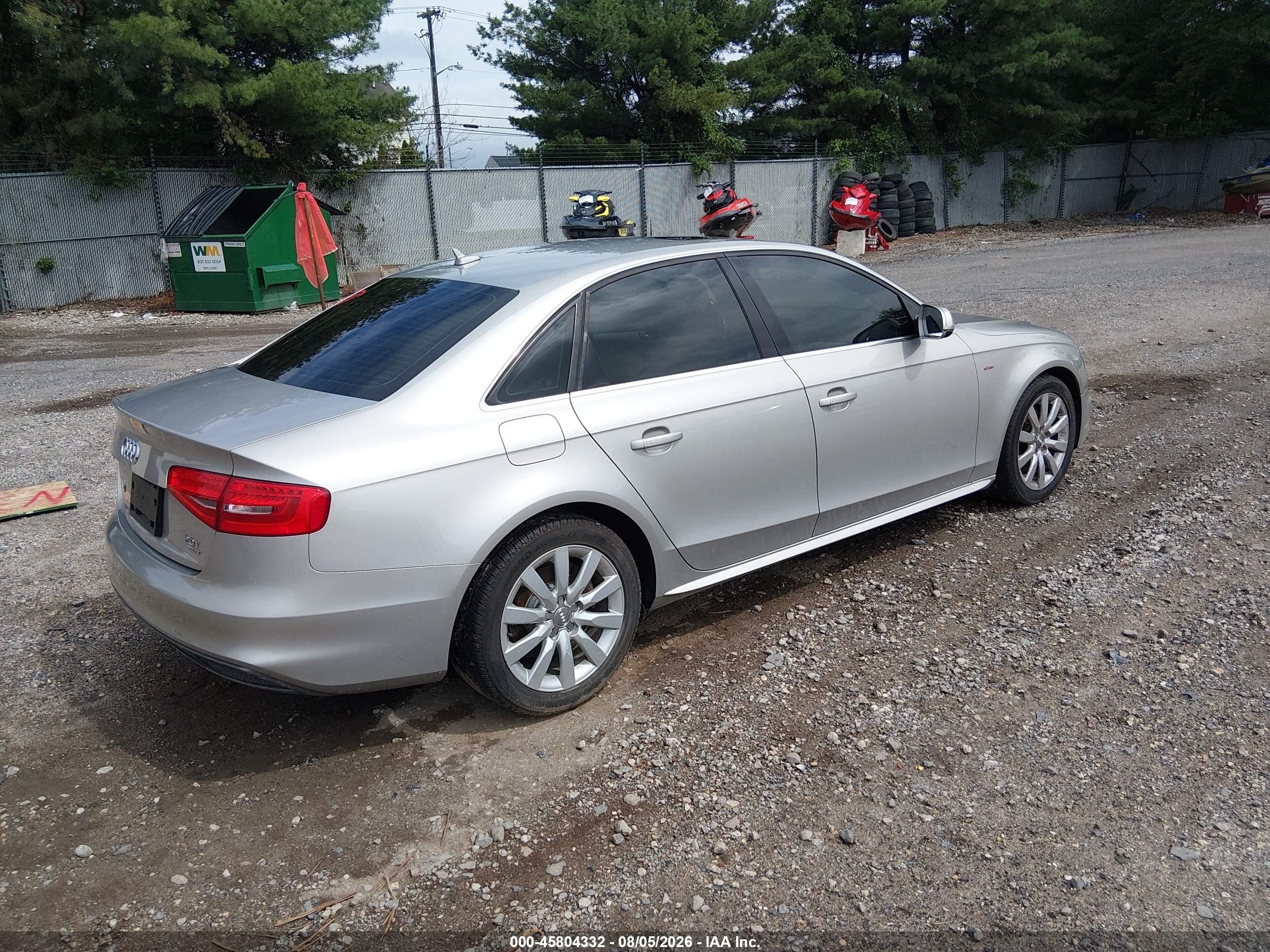 2015 Audi A4 2.0t Premium Silver vin: WAUBFAFL9FN014714