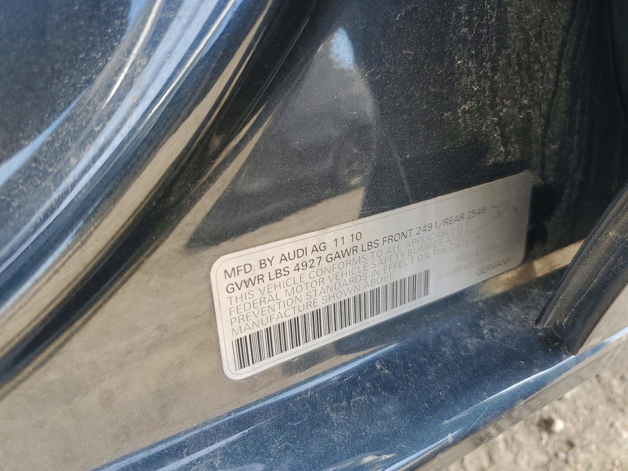 2011 Audi A4 Premium Gray vin: WAUBFAFLXBN031953