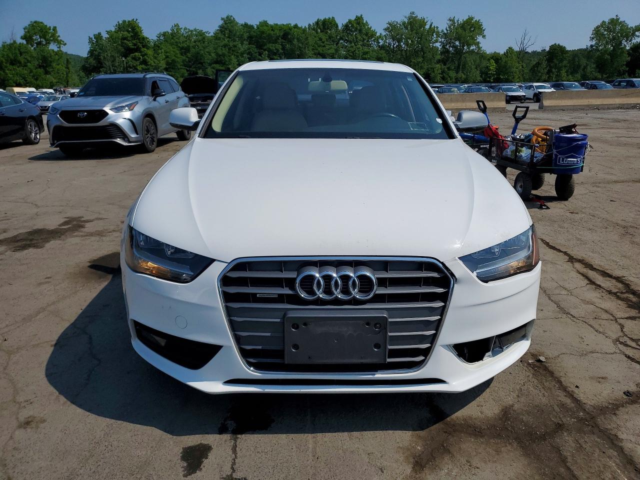 2014 Audi A4 Premium White vin: WAUBFAFLXEA045265