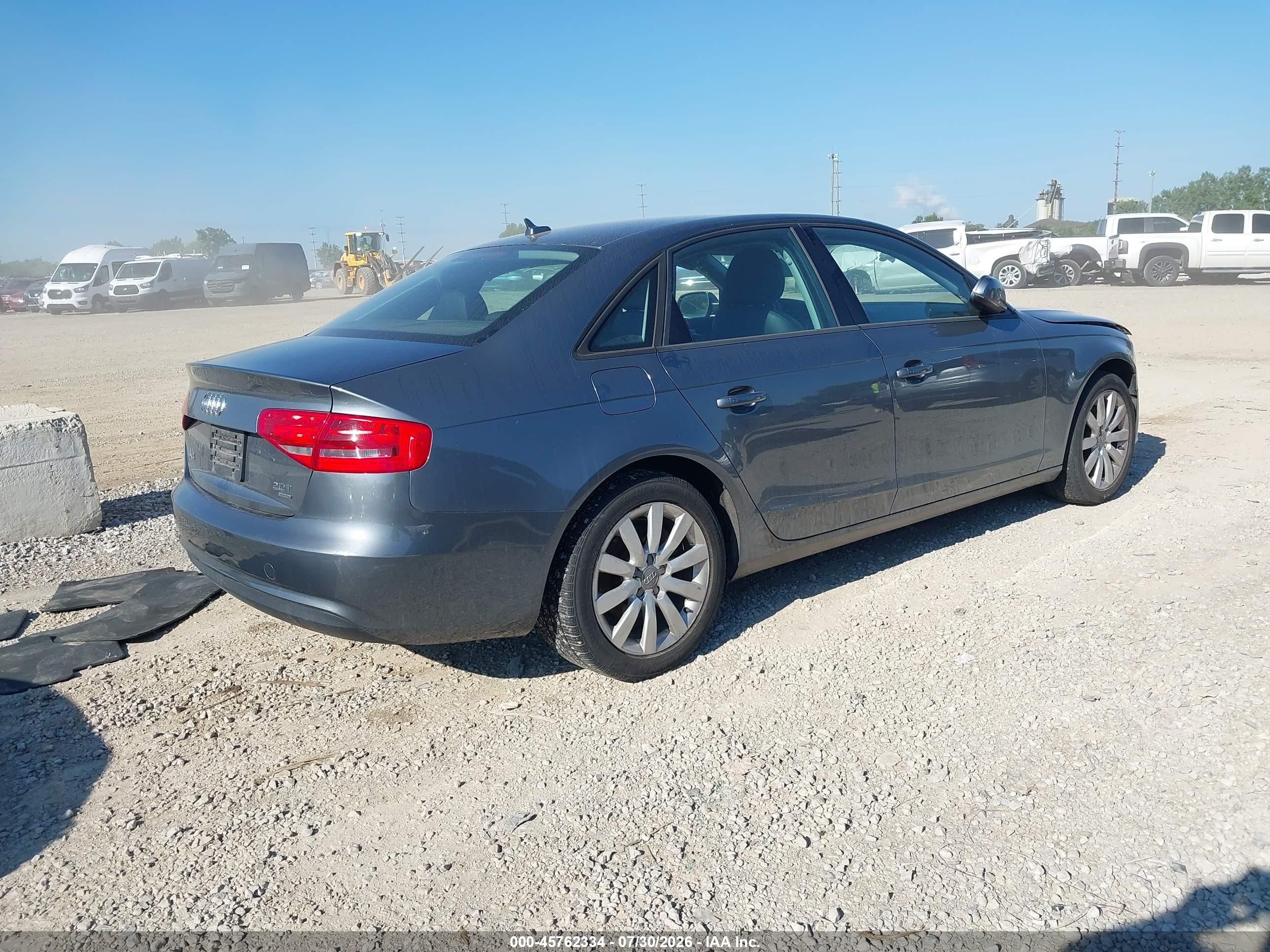 2014 Audi A4 2.0t Premium Gray vin: WAUBFAFLXEN002487
