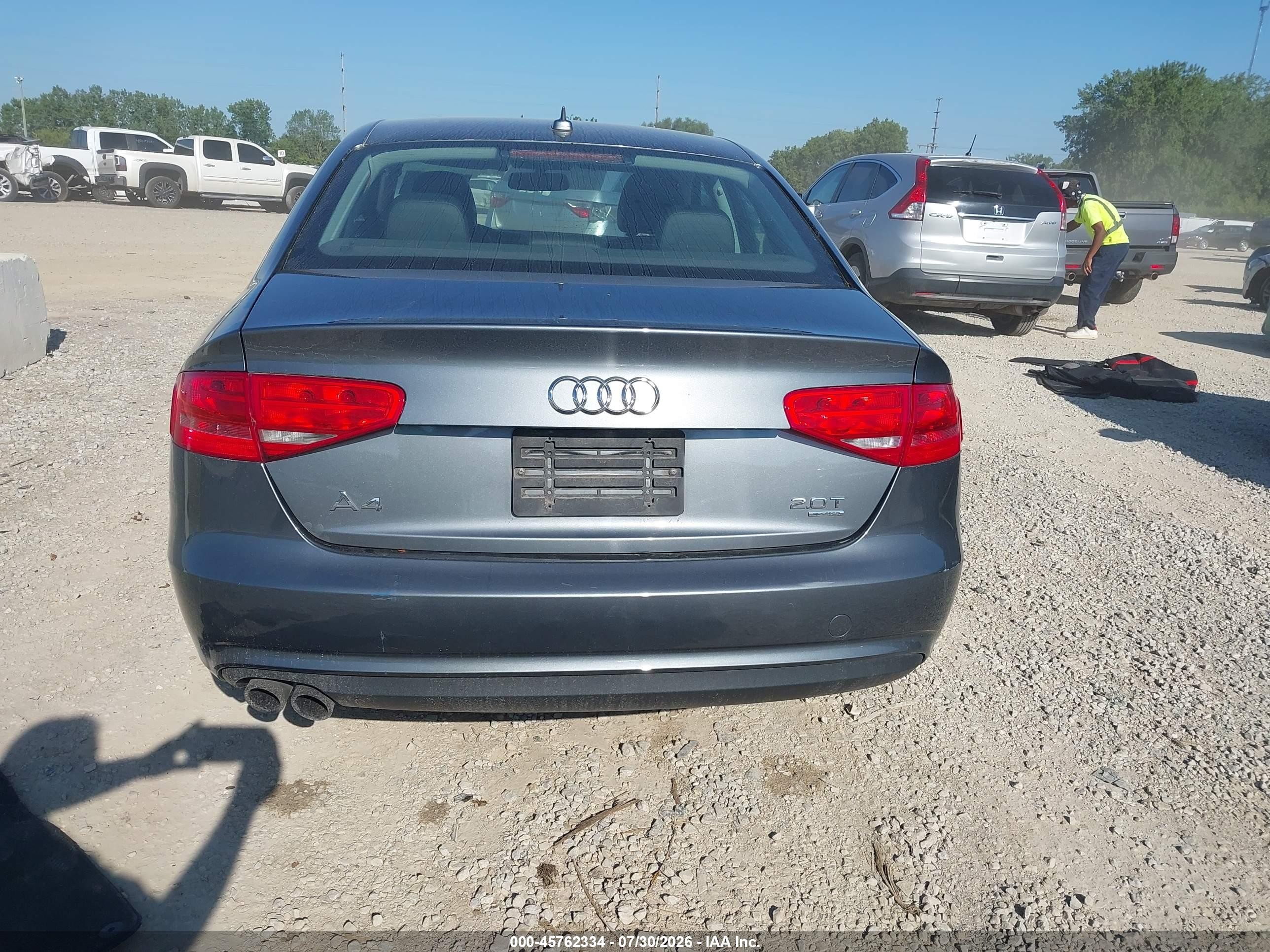 2014 Audi A4 2.0t Premium Gray vin: WAUBFAFLXEN002487