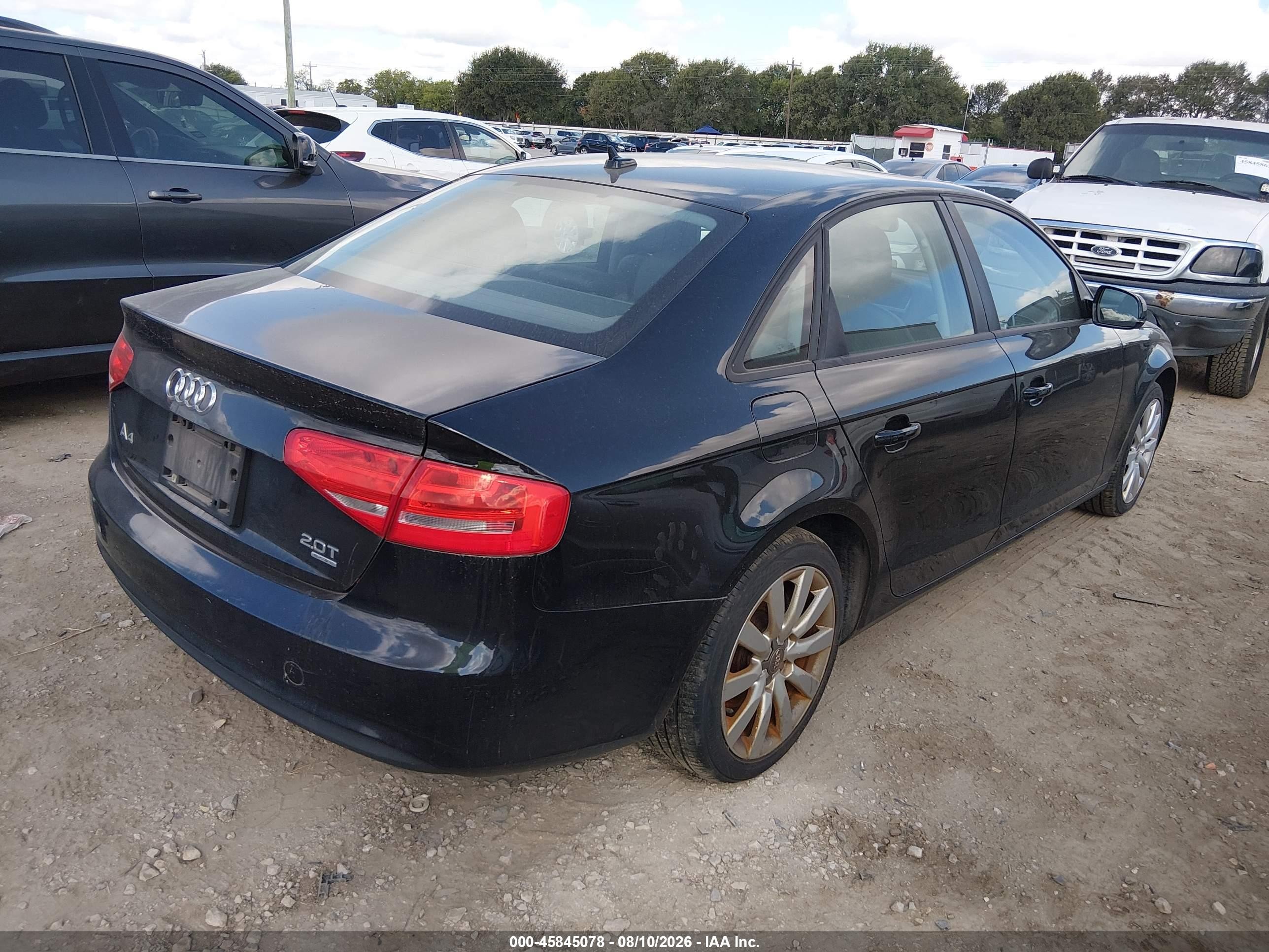 2014 Audi A4 2.0t Premium Black vin: WAUBFAFLXEN010024
