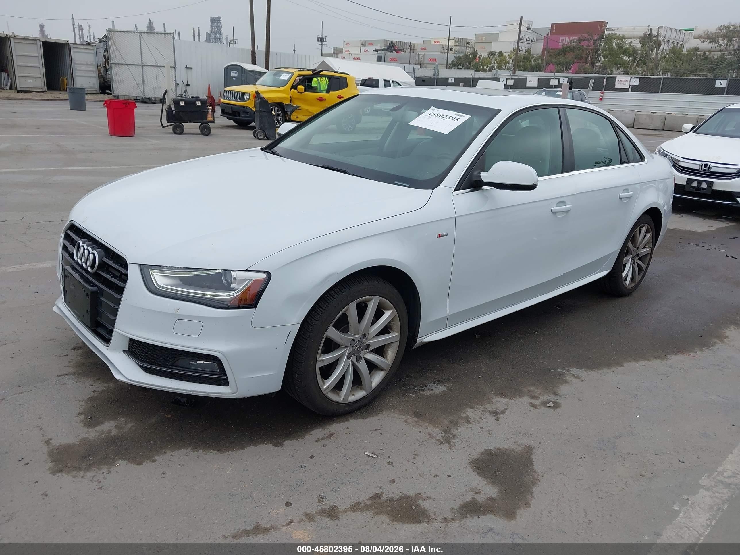 2014 Audi A4 2.0t Premium White vin: WAUBFAFLXEN034307