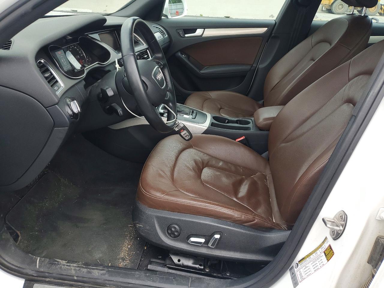 2015 Audi A4 Premium White vin: WAUBFAFLXFA016642