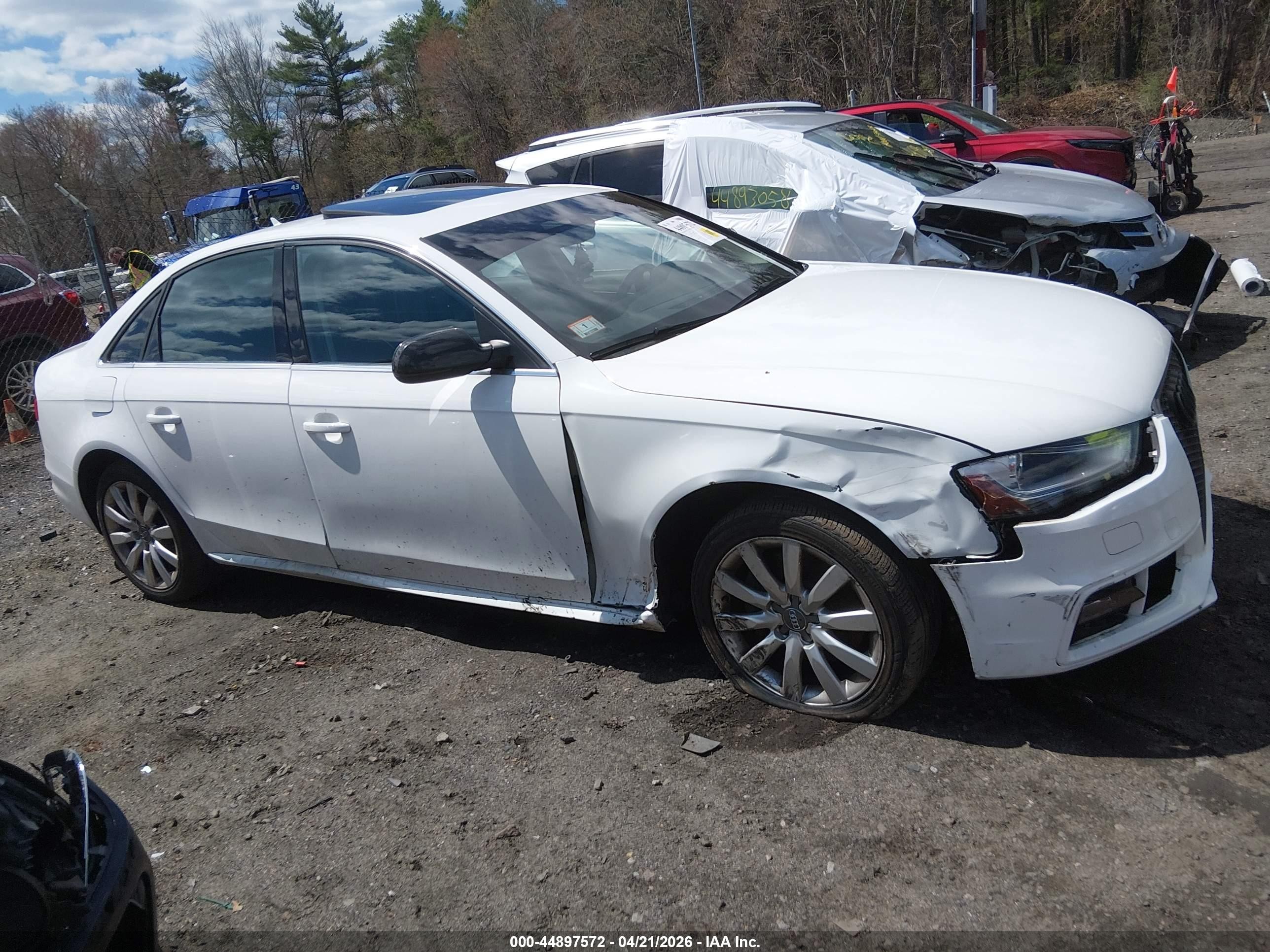 2015 Audi A4 2.0t Premium White vin: WAUBFAFLXFN010767