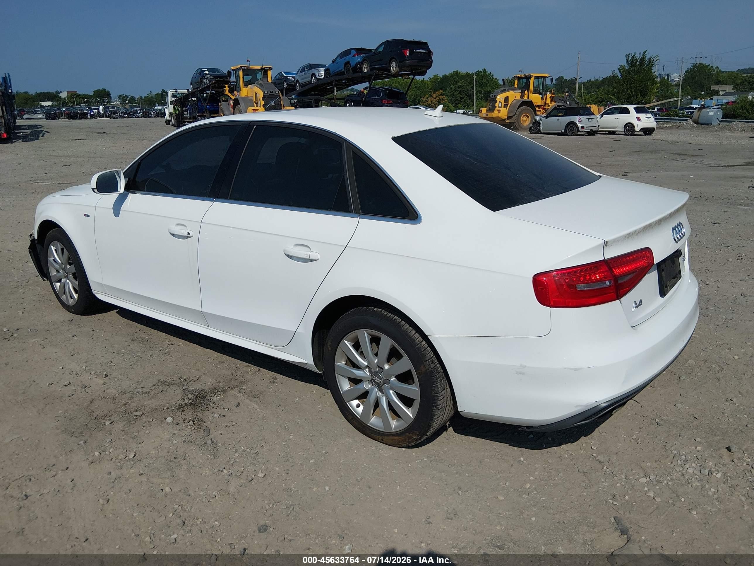 2015 Audi A4 2.0t Premium White vin: WAUBFAFLXFN012311