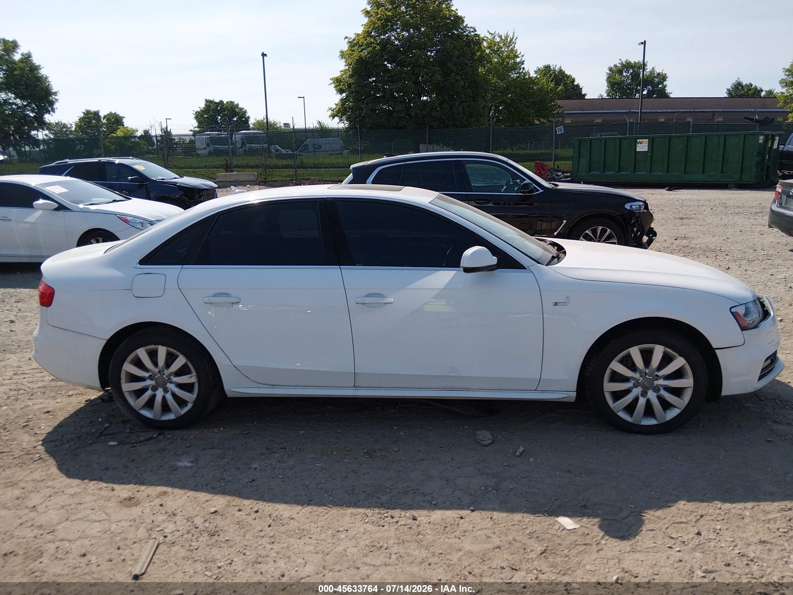 2015 Audi A4 2.0t Premium White vin: WAUBFAFLXFN012311