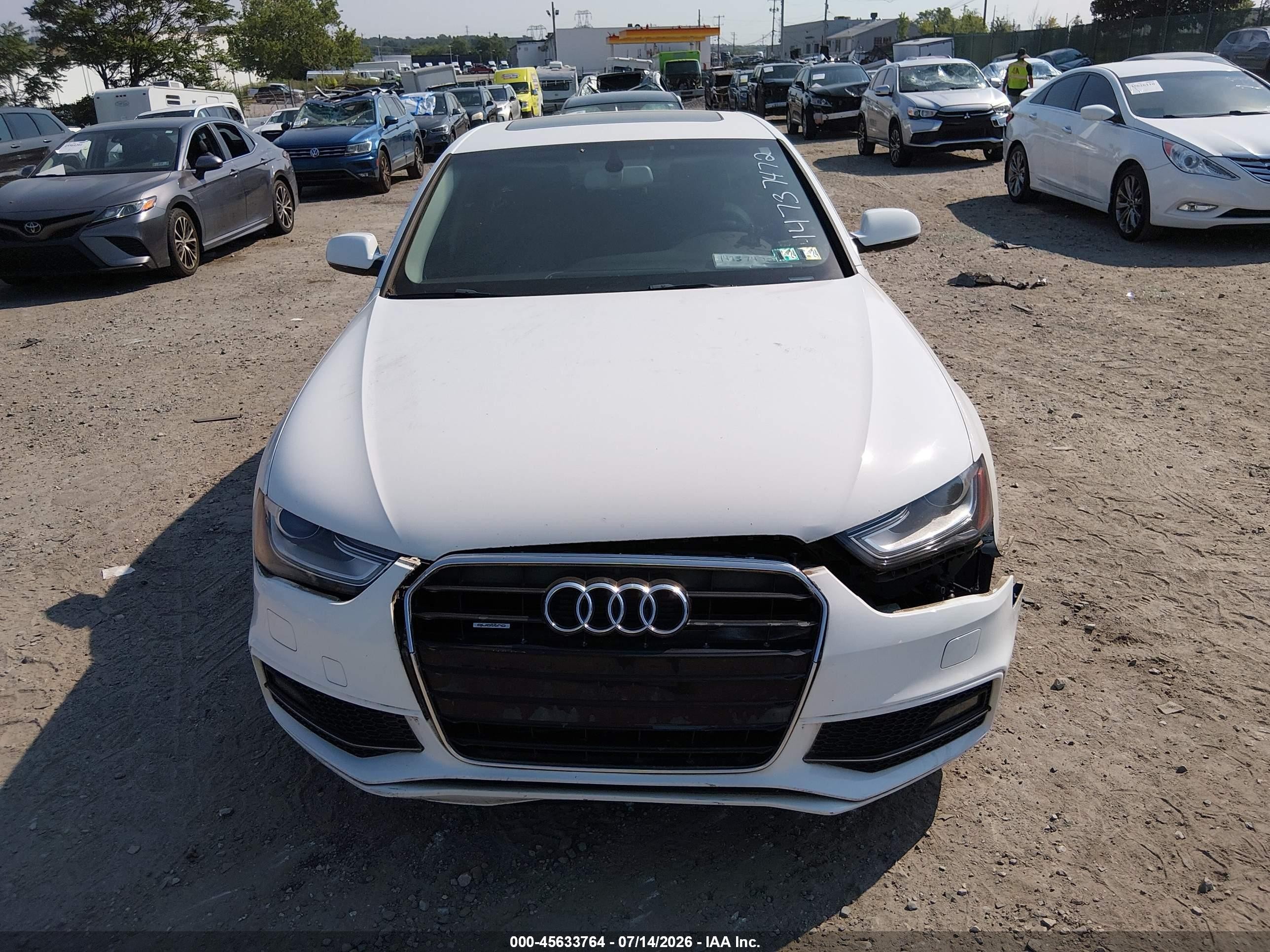 2015 Audi A4 2.0t Premium White vin: WAUBFAFLXFN012311