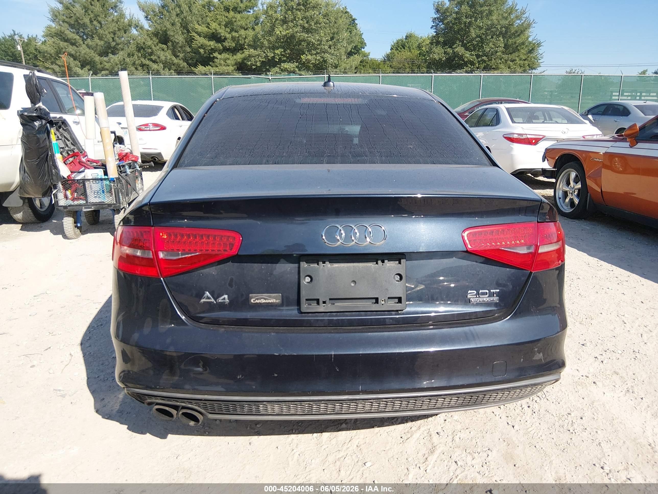 2015 Audi A4 2.0t Premium Black vin: WAUBFAFLXFN043851