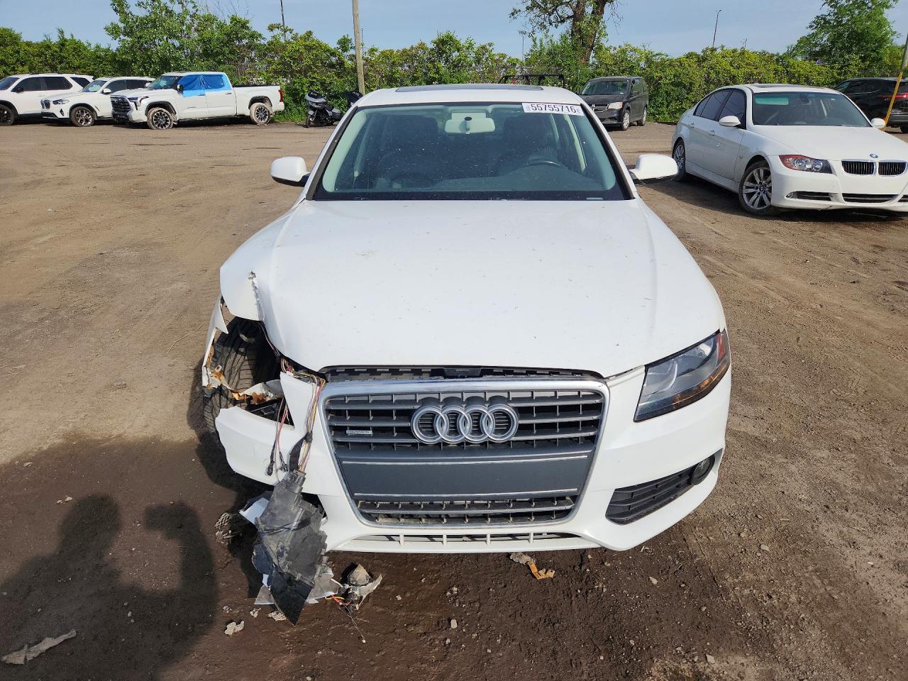 2012 Audi A4 Premium White vin: WAUBFCFL4CN016782
