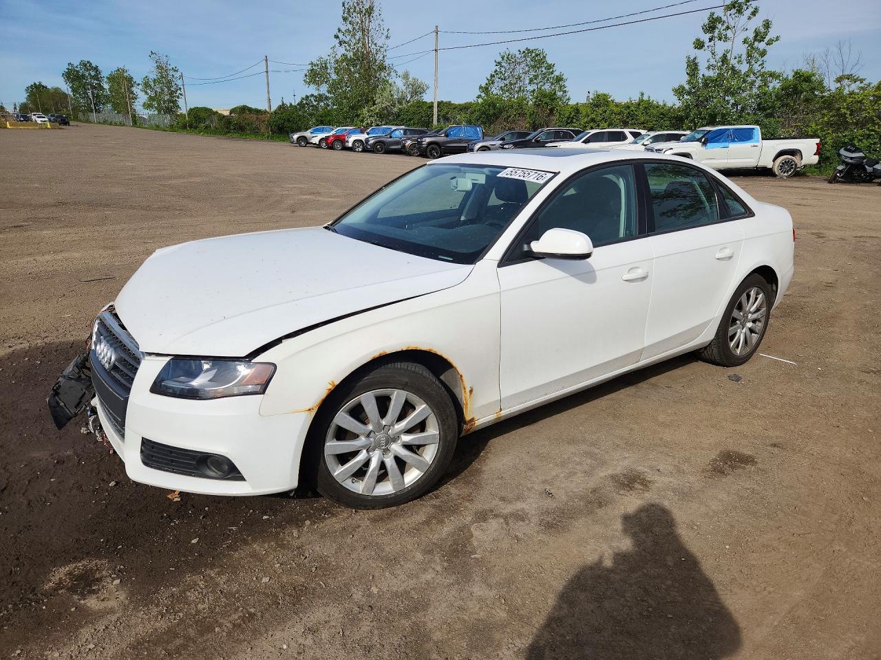2012 Audi A4 Premium White vin: WAUBFCFL4CN016782