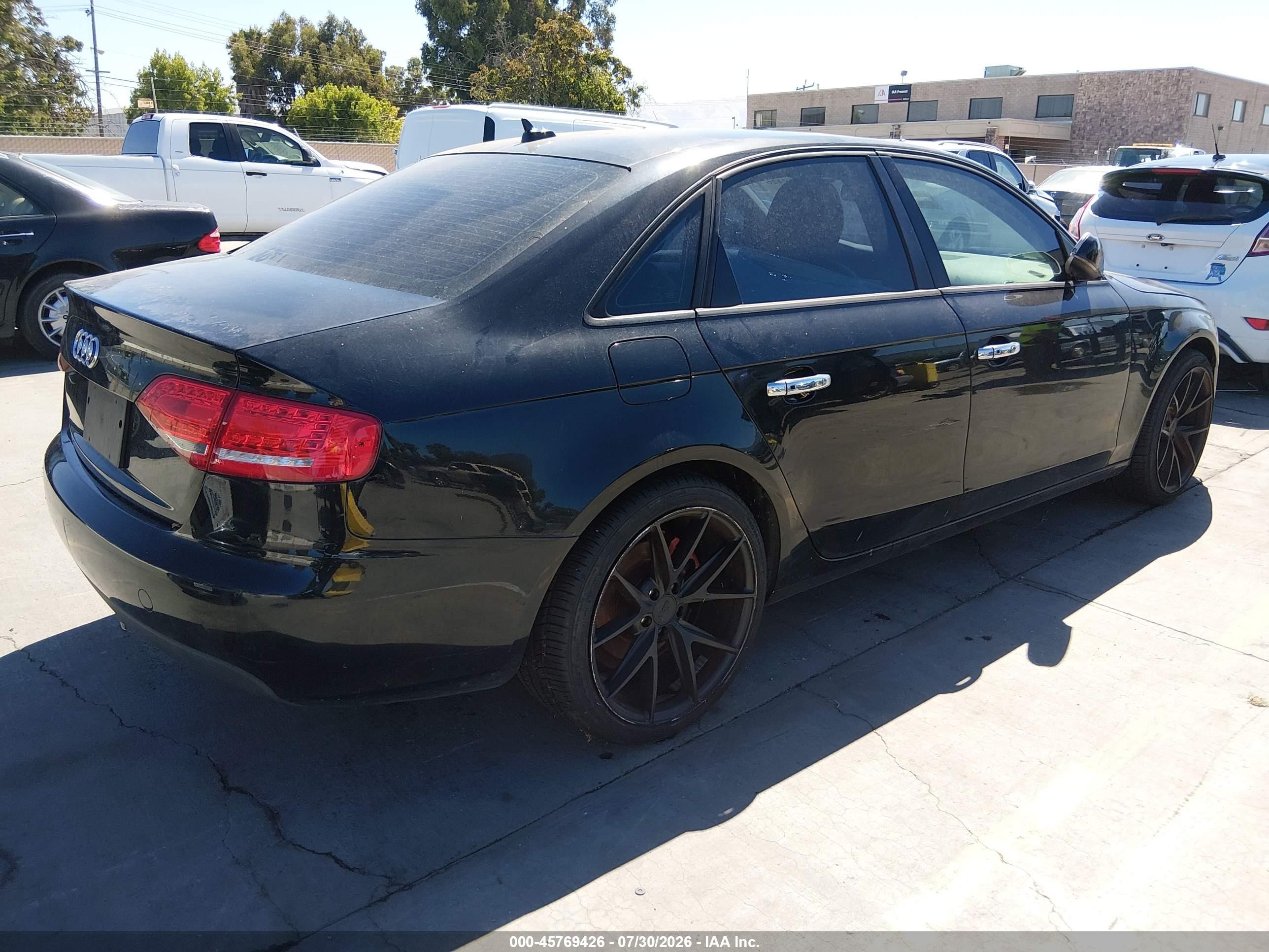 2010 Audi A4 2.0t Premium Black vin: WAUBFCFL5AN051487