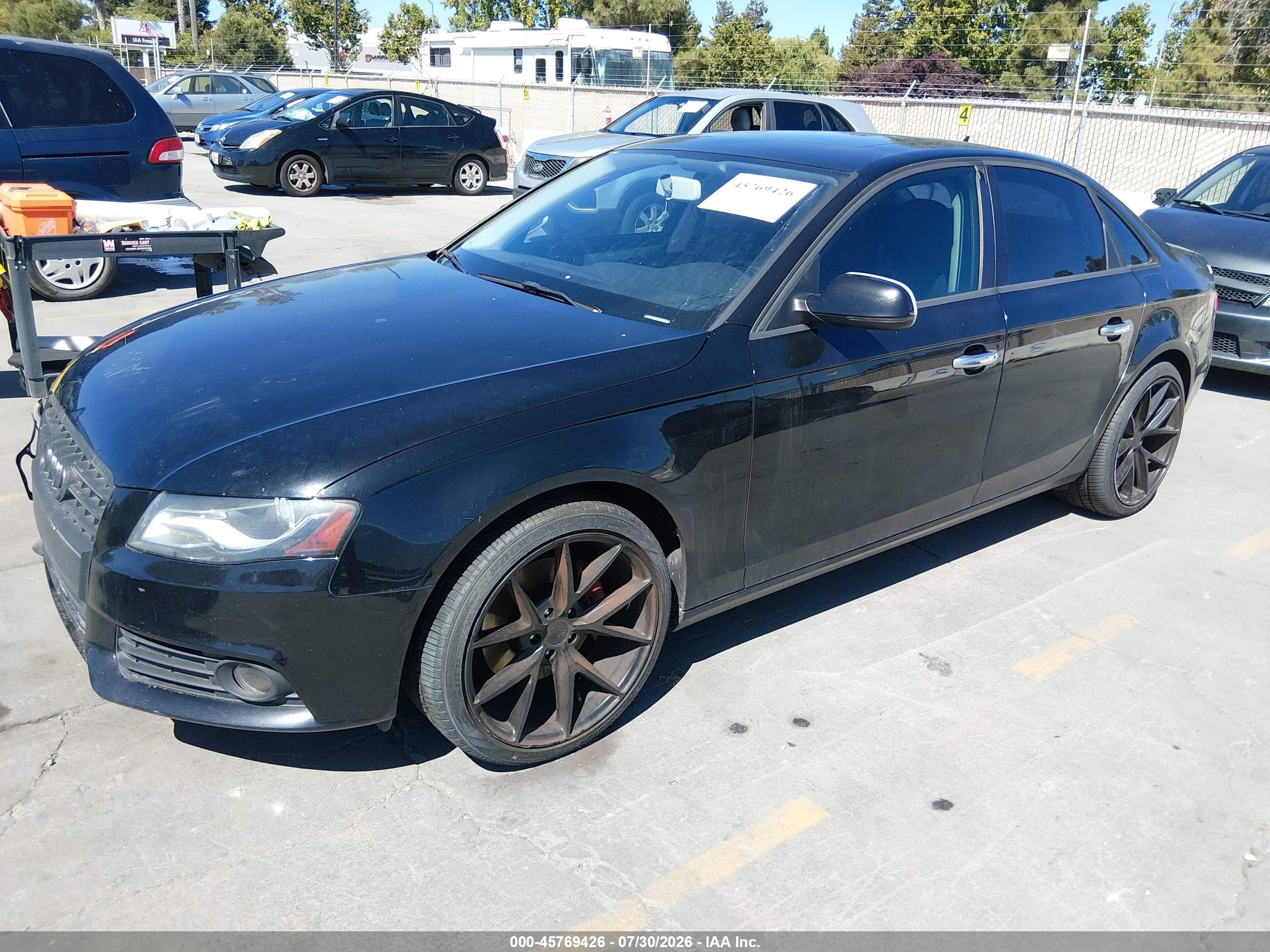2010 Audi A4 2.0t Premium Black vin: WAUBFCFL5AN051487