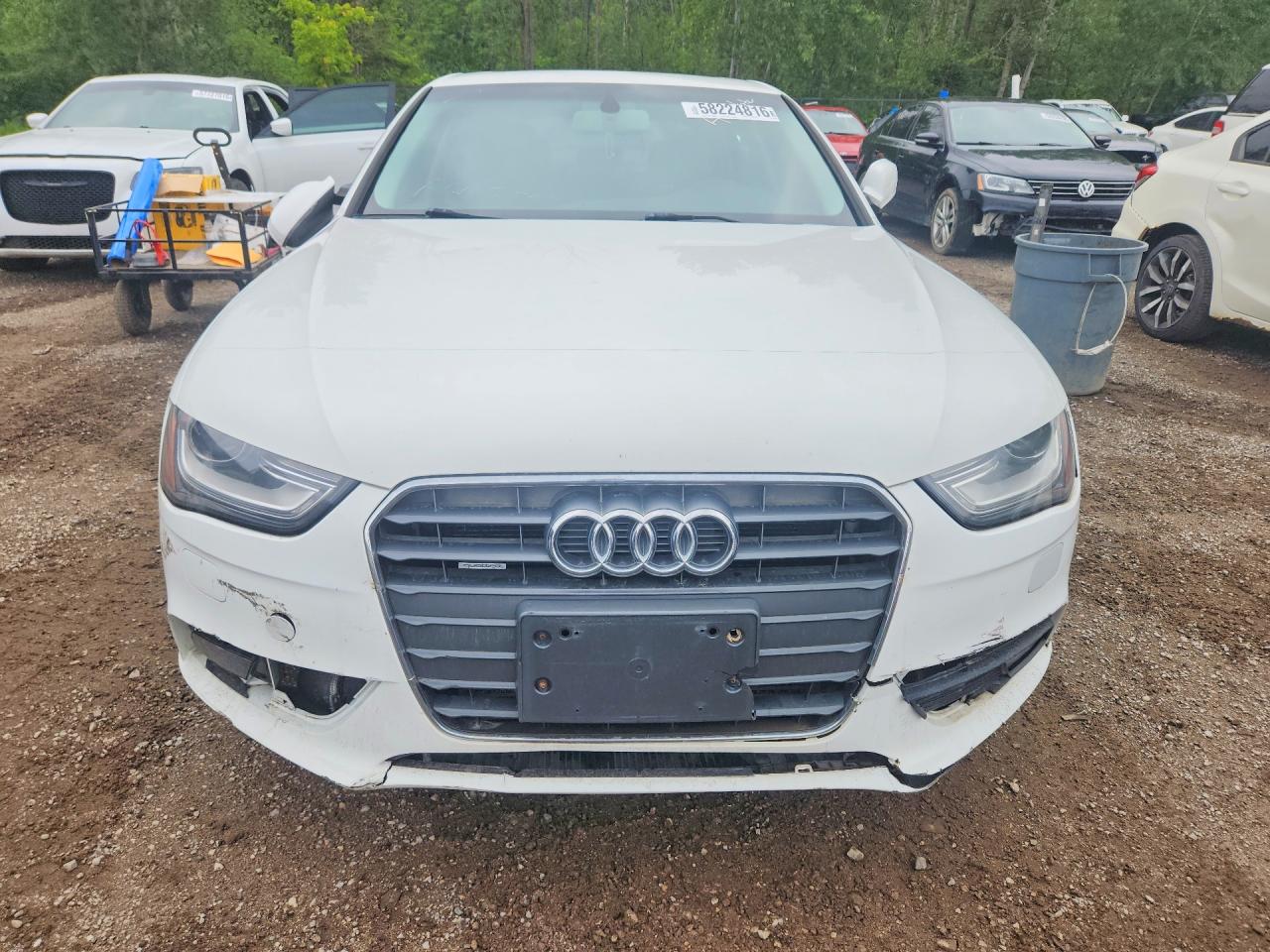 2014 Audi A4 Premium White vin: WAUBFCFL9EN001360