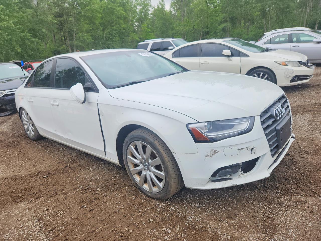 2014 Audi A4 Premium White vin: WAUBFCFL9EN001360