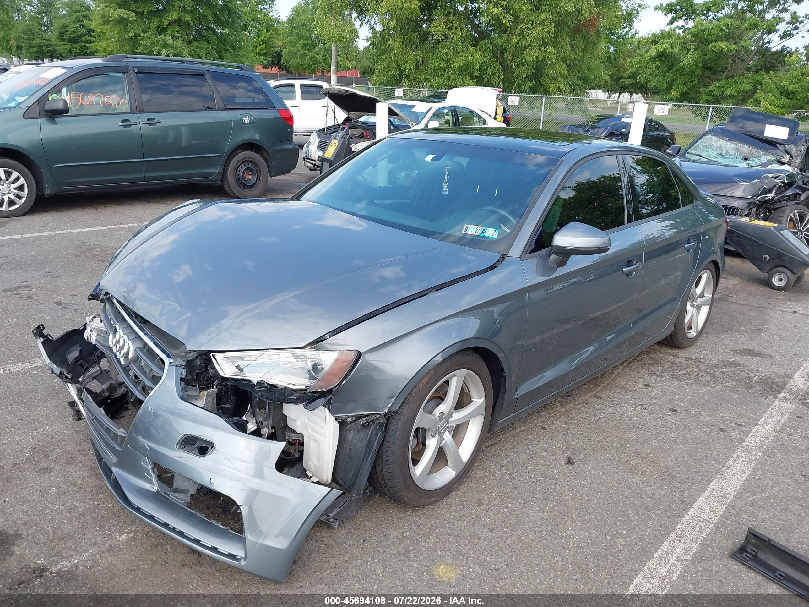 2015 Audi A3 2.0t Premium Gray vin: WAUBFGFF0F1130761