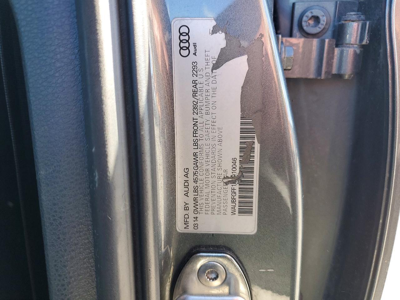 2015 Audi A3 Premium Gray vin: WAUBFGFF1F1010046