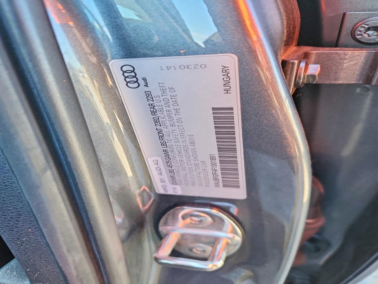 2015 Audi A3 Premium Silver vin: WAUBFGFF4F1001891