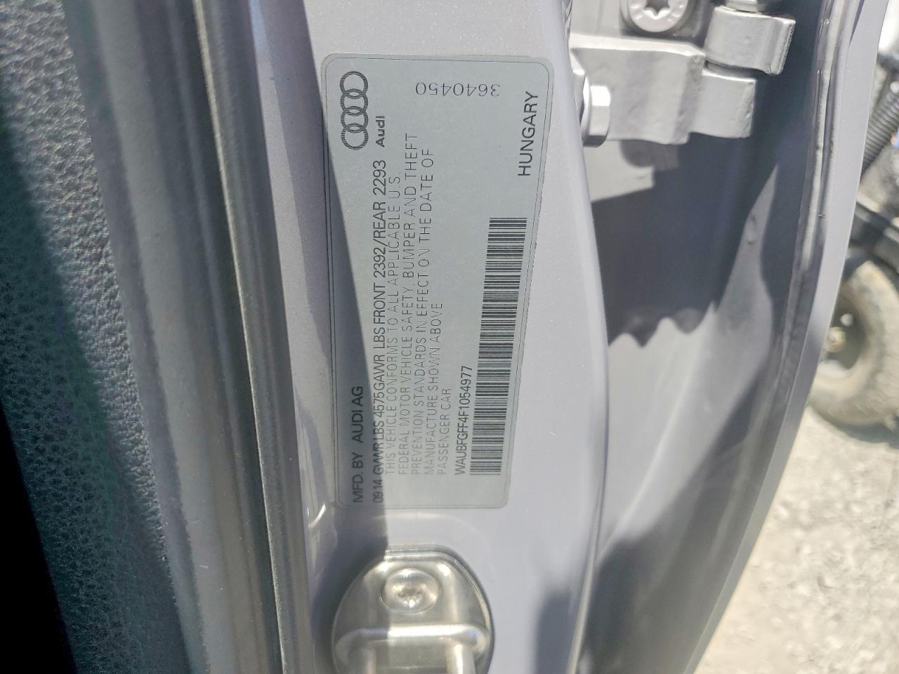 2015 Audi A3 Premium Gray vin: WAUBFGFF4F1054977