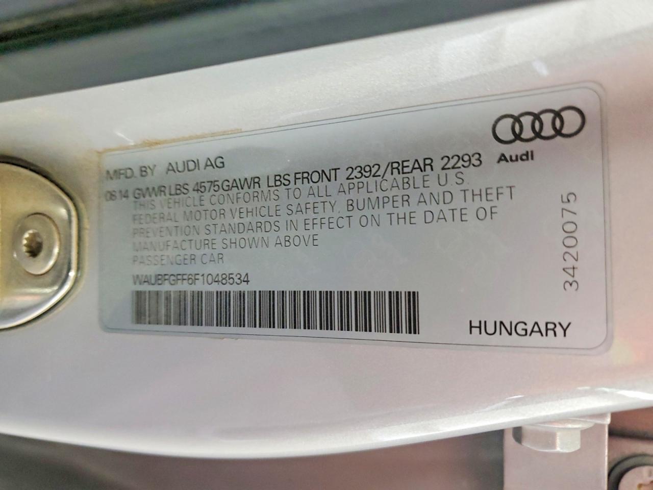 2015 Audi A3 Premium Silver vin: WAUBFGFF6F1048534