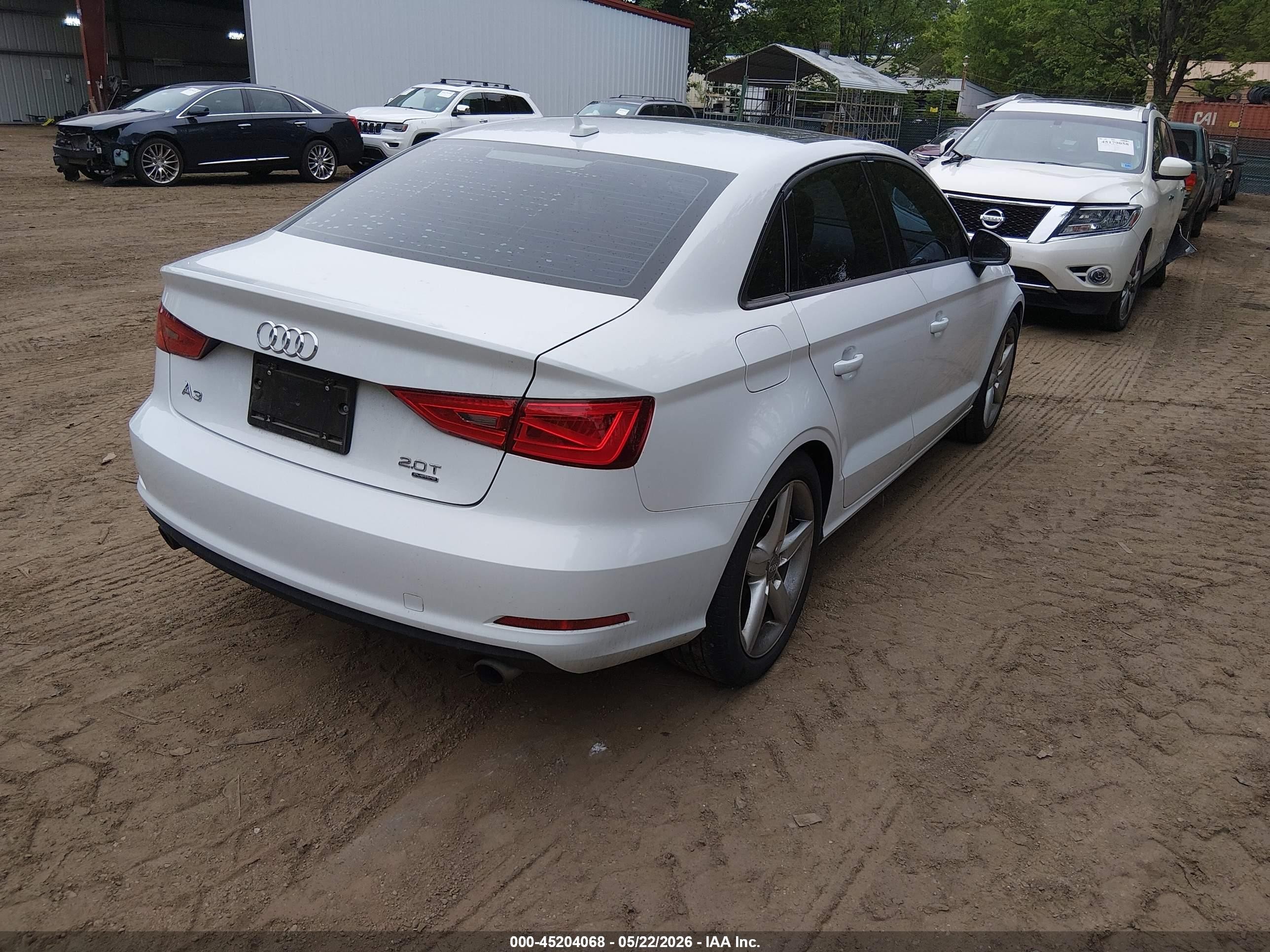 2015 Audi A3 2.0t Premium White vin: WAUBFGFF8F1003045