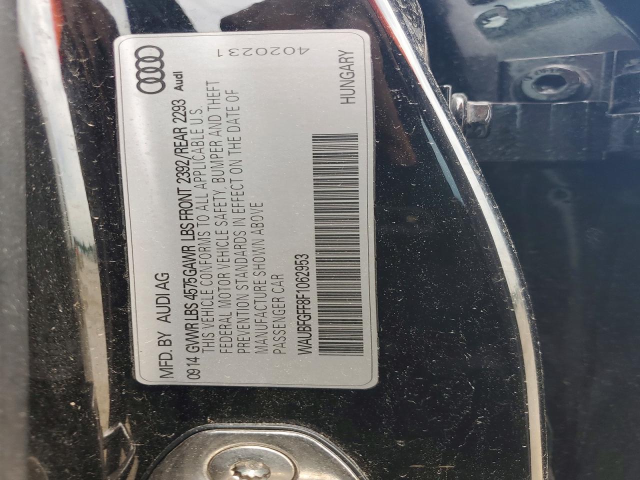 2015 Audi A3 Premium Black vin: WAUBFGFF8F1062953