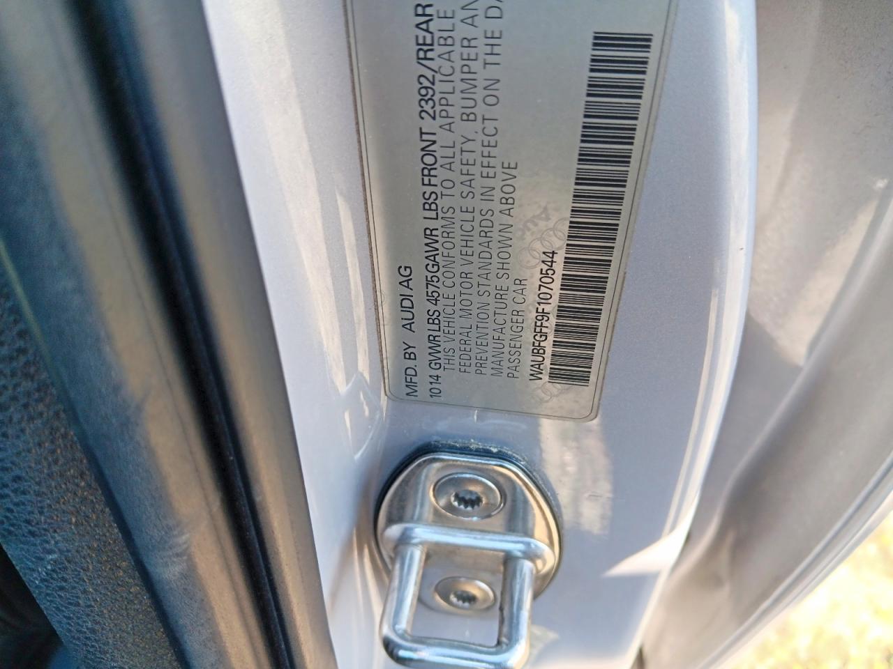 2015 Audi A3 Premium Silver vin: WAUBFGFF9F1070544
